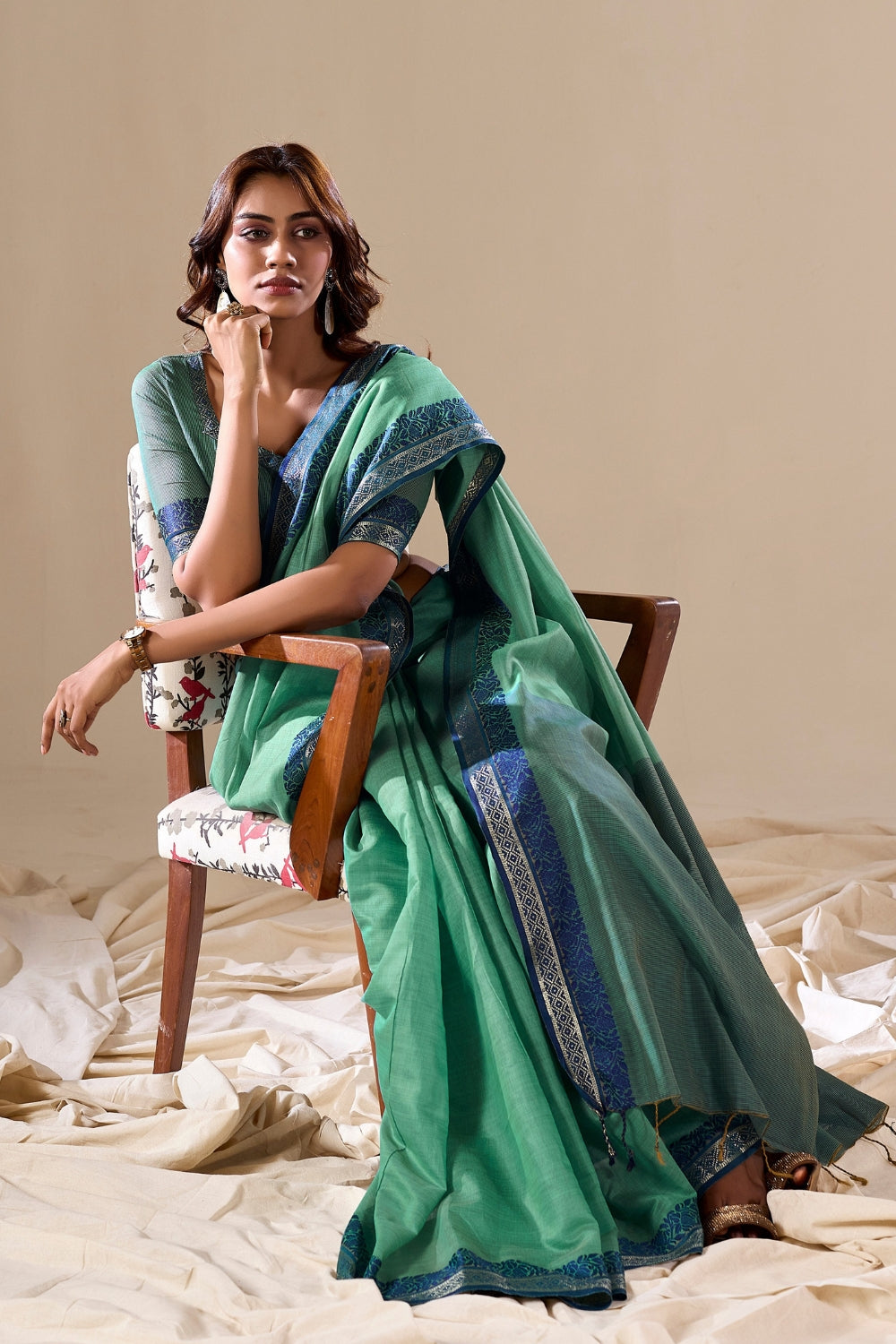 Light Green Cotton Saree