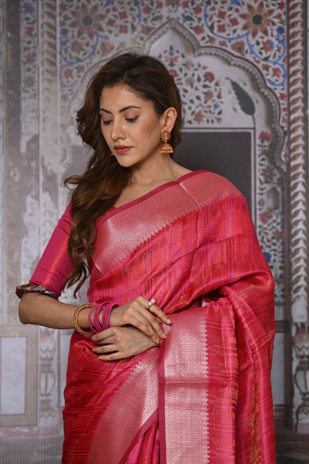 Organza silk saree online best sale