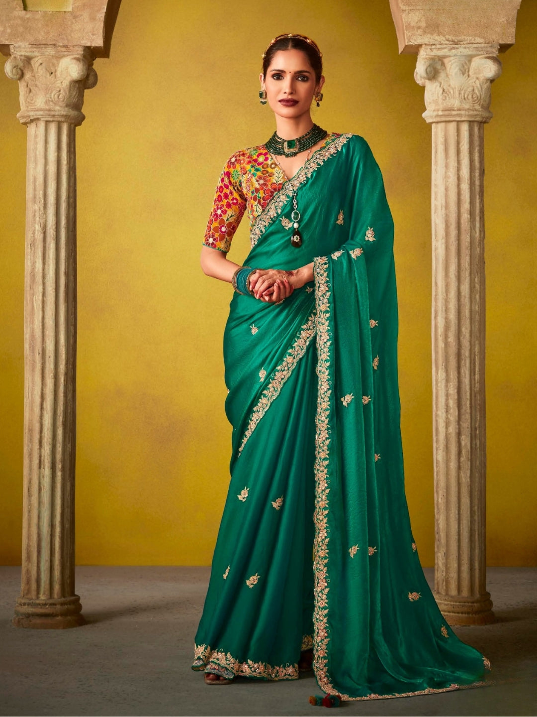 Green Designer Banarasi Saree