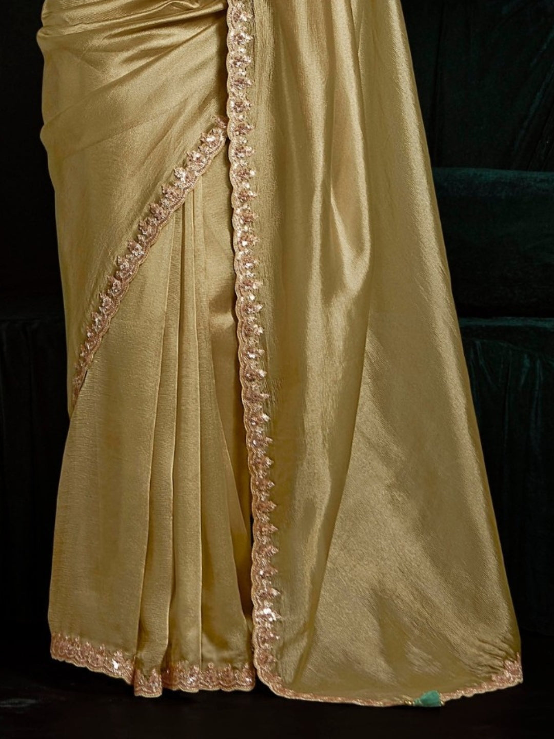 Golden Designer Ozganza Saree