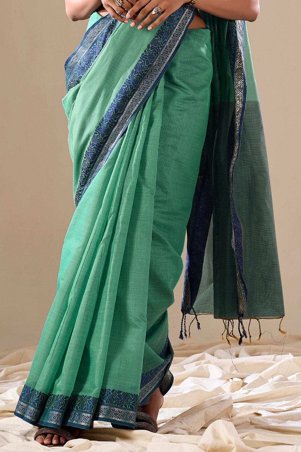 Light Green Cotton Saree