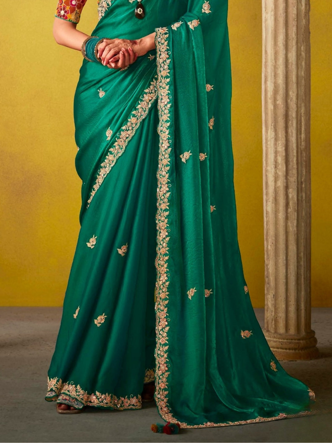 Green Designer Banarasi Saree