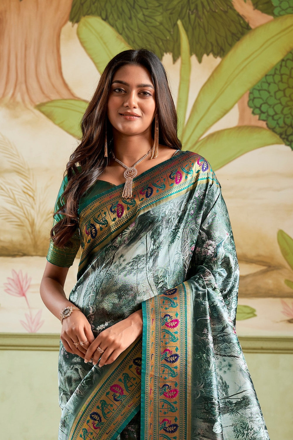 Multicolour Paithani Silk Saree