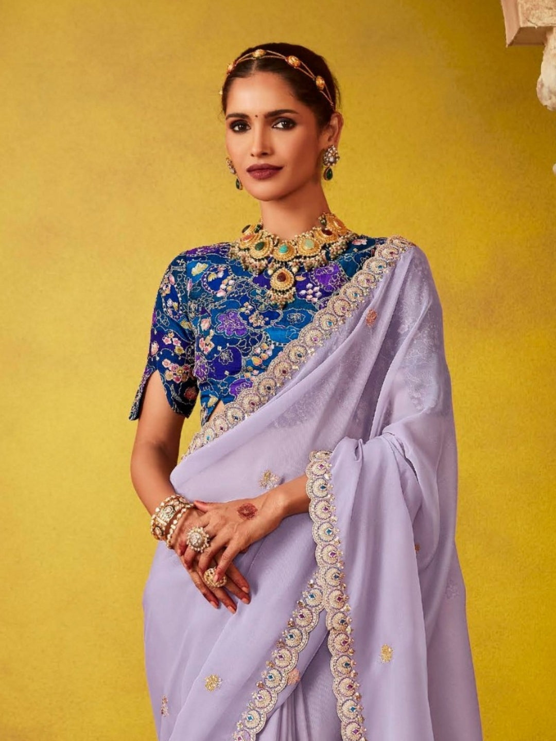 Violet Designer Banarasi Saree