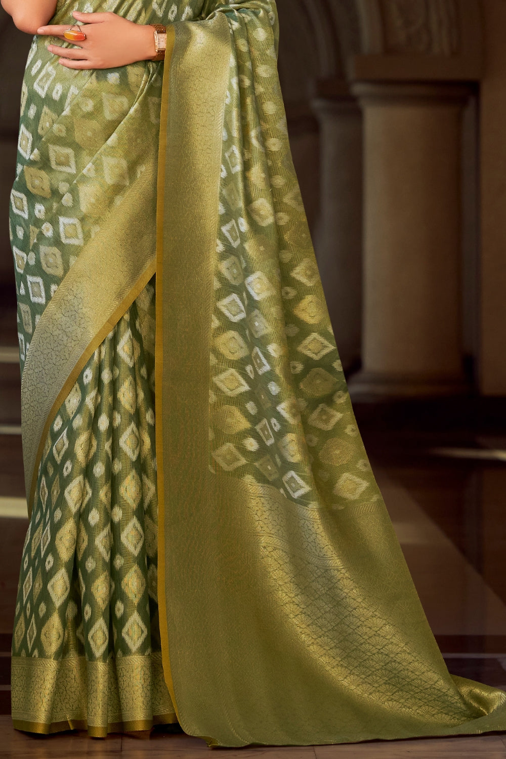 Green Tissue Silk Saree