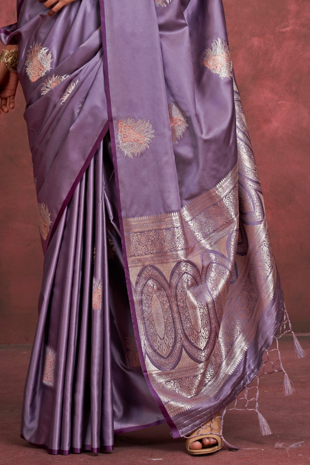 Purple PURE SATIN Saree