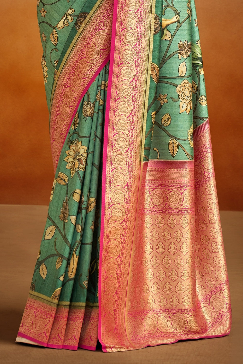 Multicolour Soft Banarasi Silk Saree