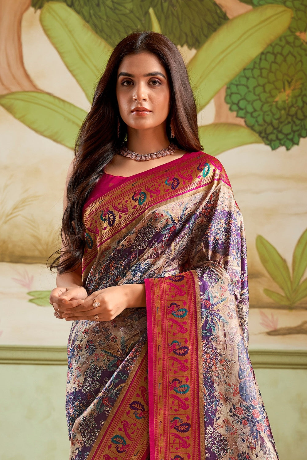 Multicolour Paithani Silk Saree