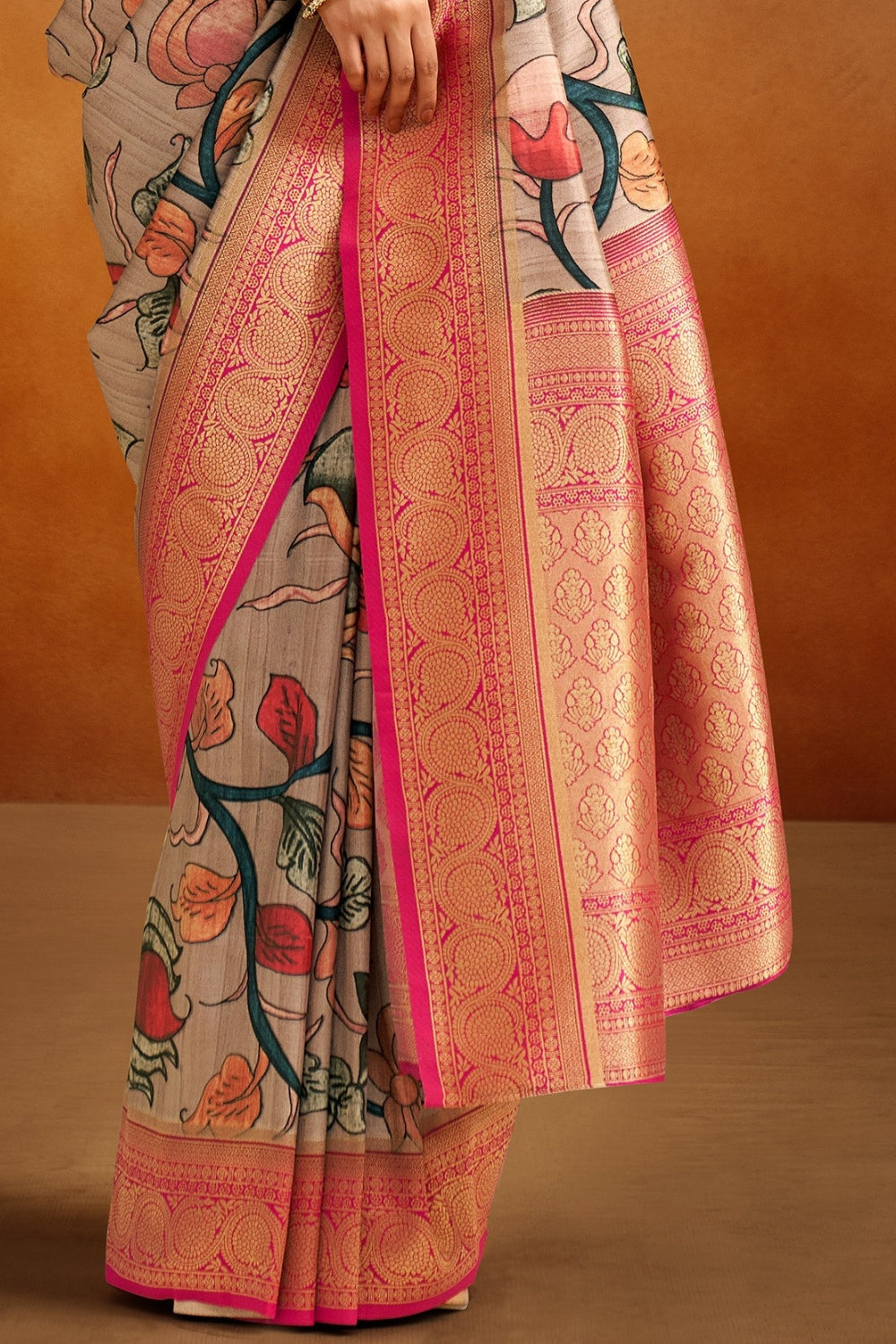 Multicolour Soft Banarasi Silk Saree