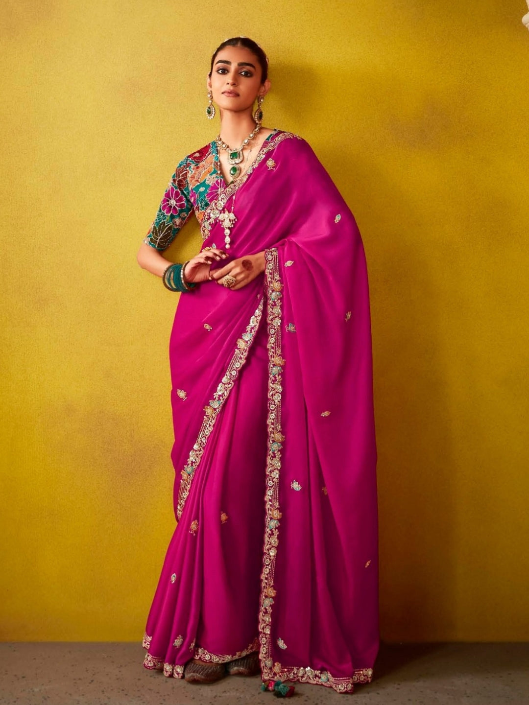 Pink Designer Banarasi Saree