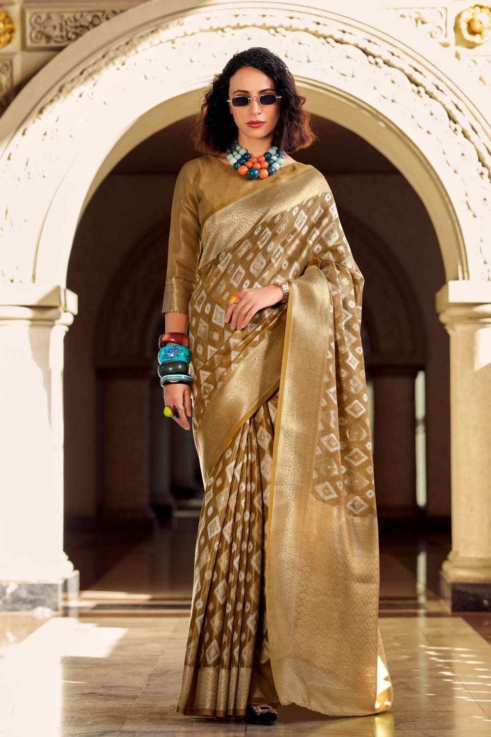 Golden Tissue Silk Saree