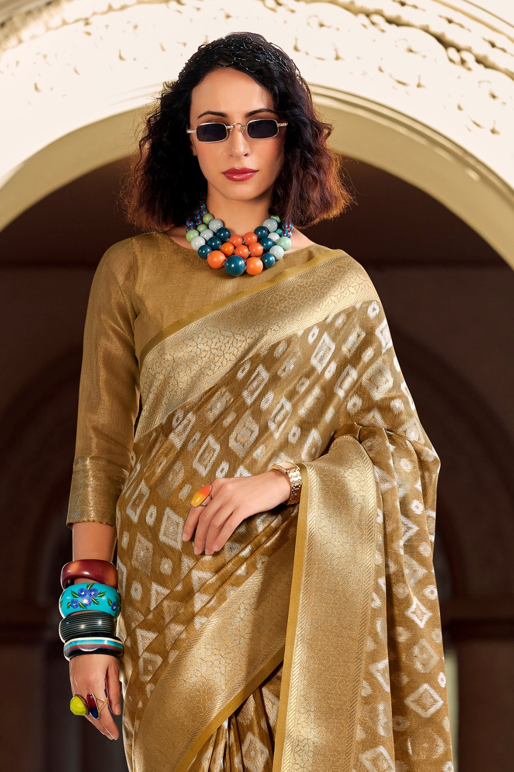 Golden Tissue Silk Saree