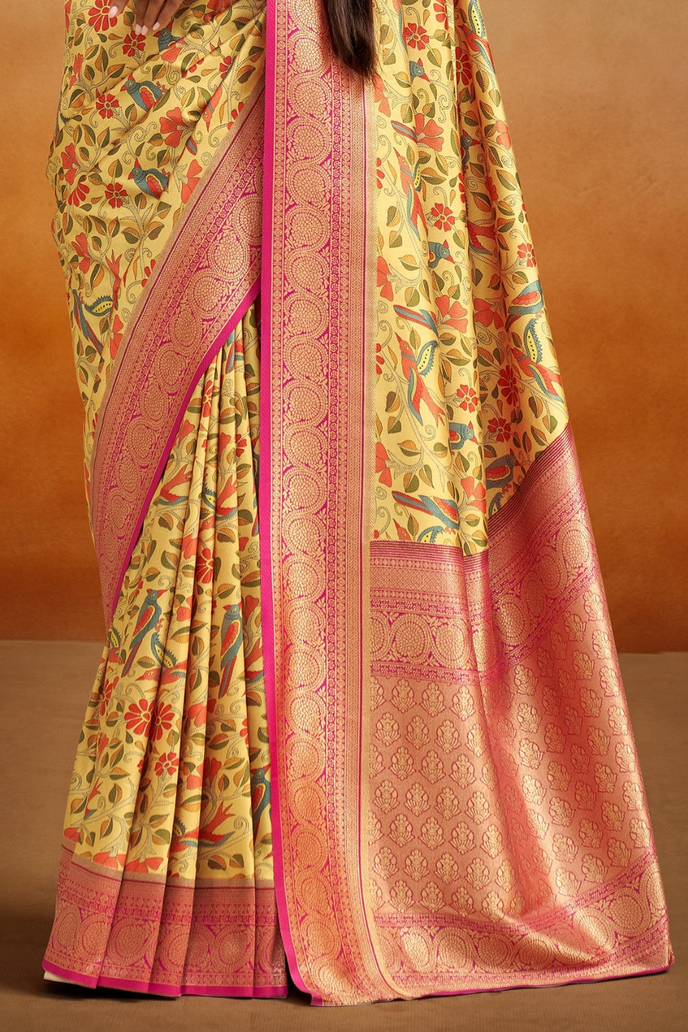 Multicolour Soft Banarasi Silk Saree