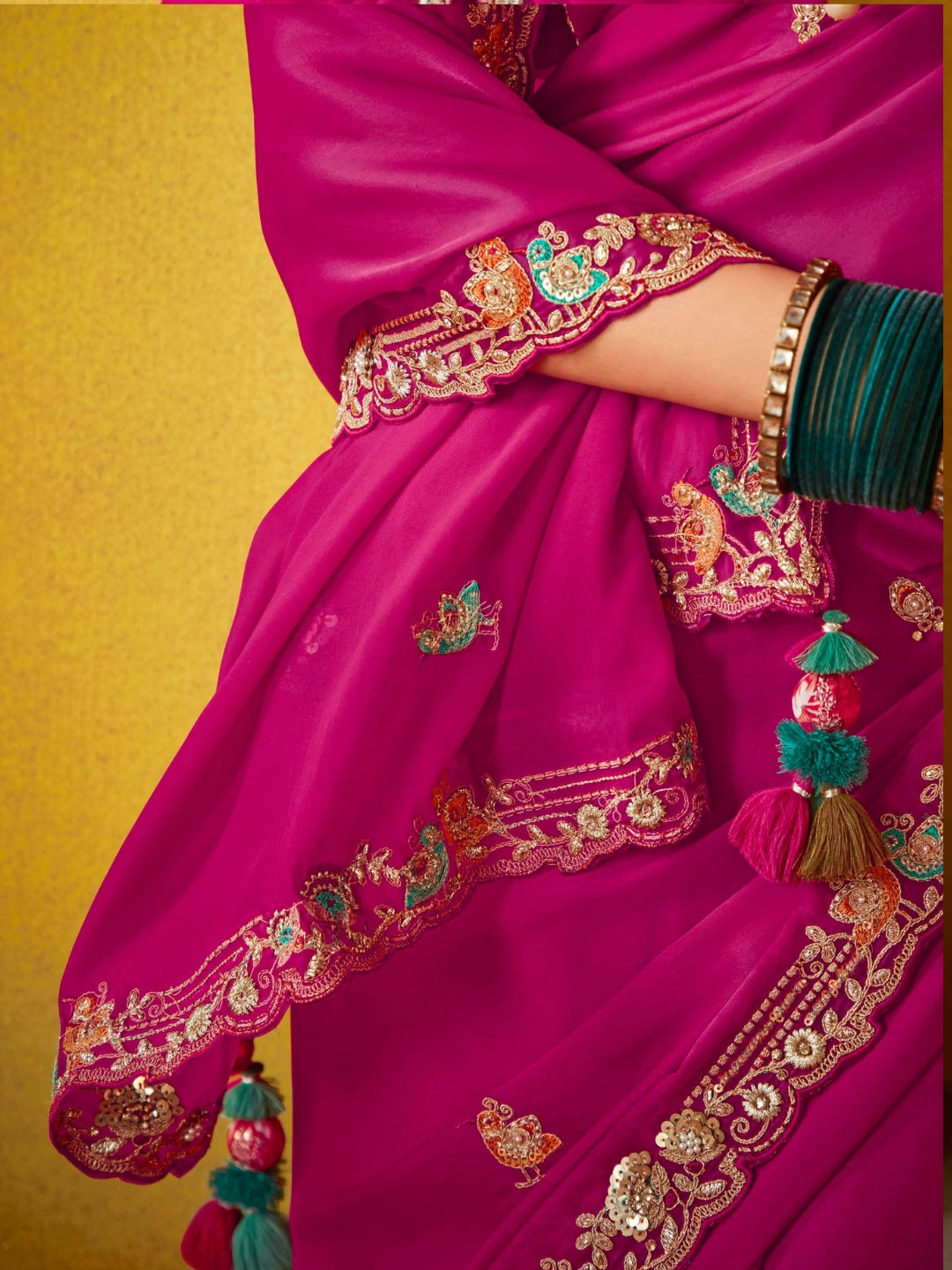 Pink Designer Banarasi Saree