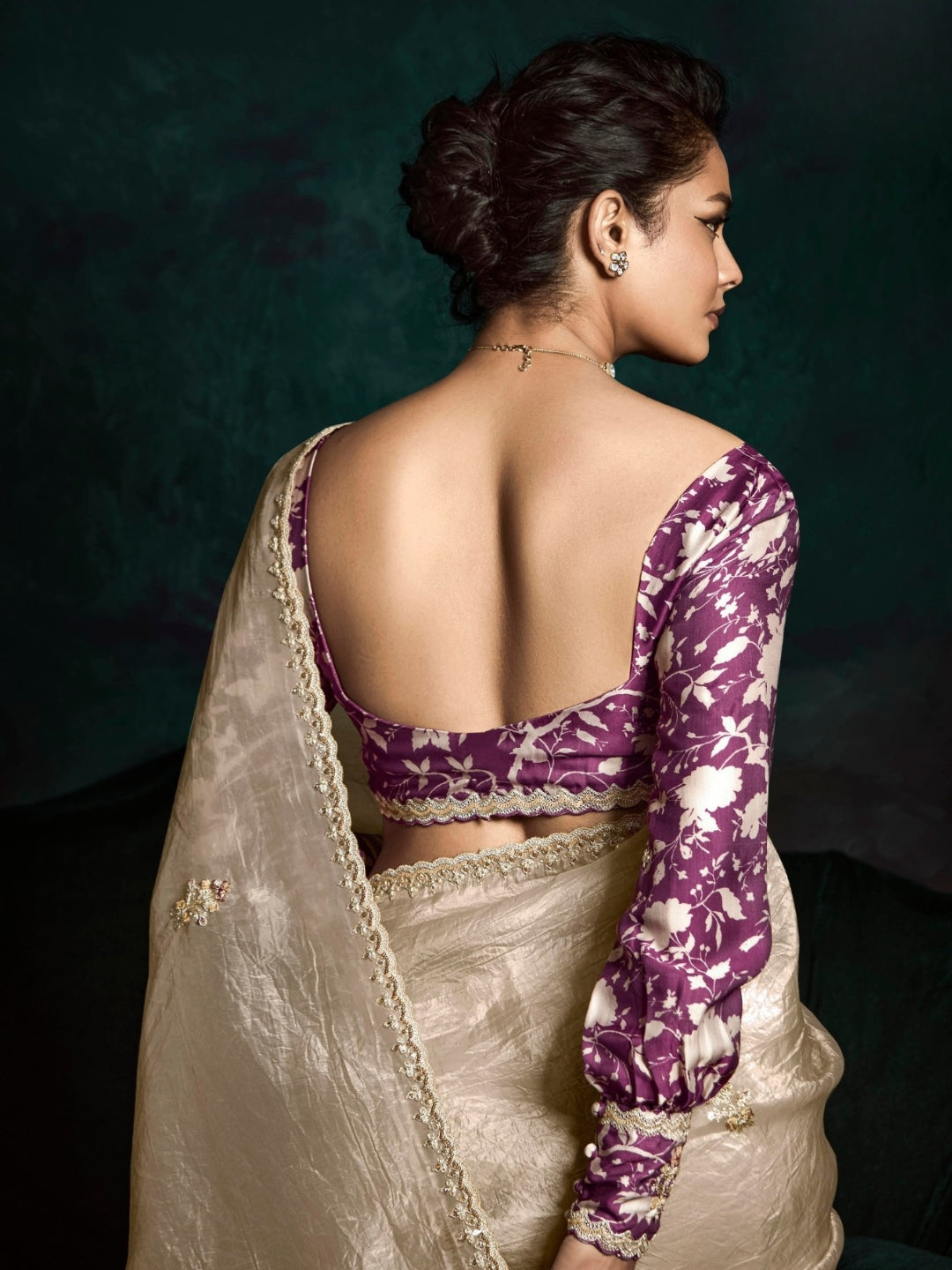 Beidge Designer Ozganza Saree