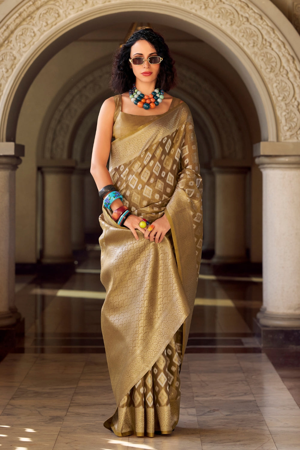 Golden Tissue Silk Saree