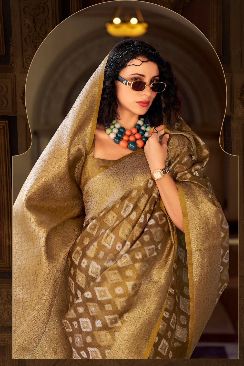 Golden Tissue Silk Saree