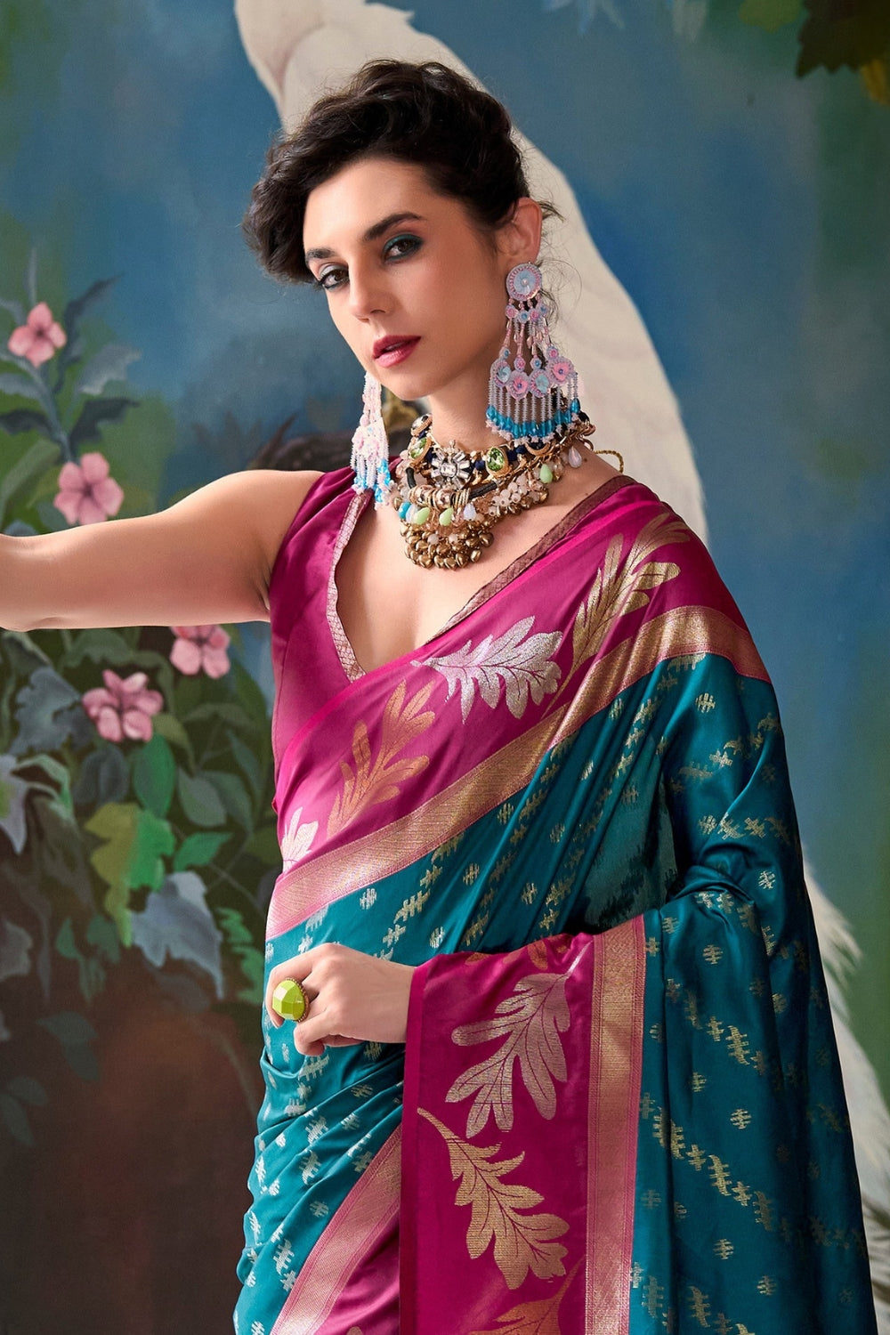 Denim Blue Banarasi Saree