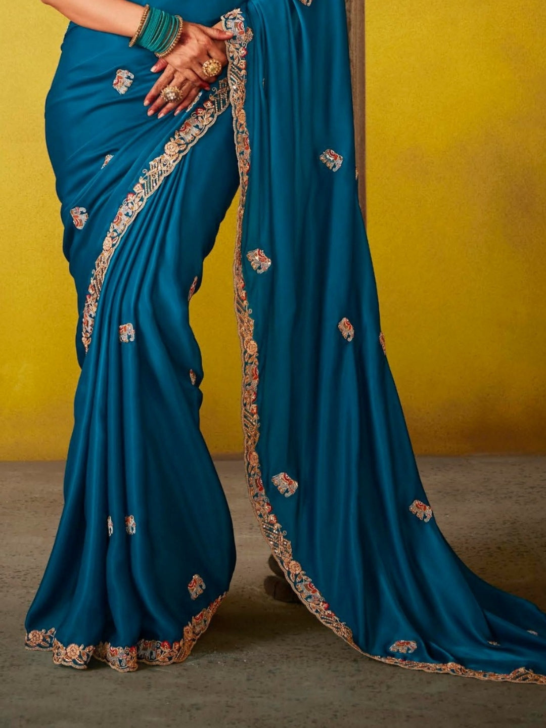 Blue Designer Banarasi Saree