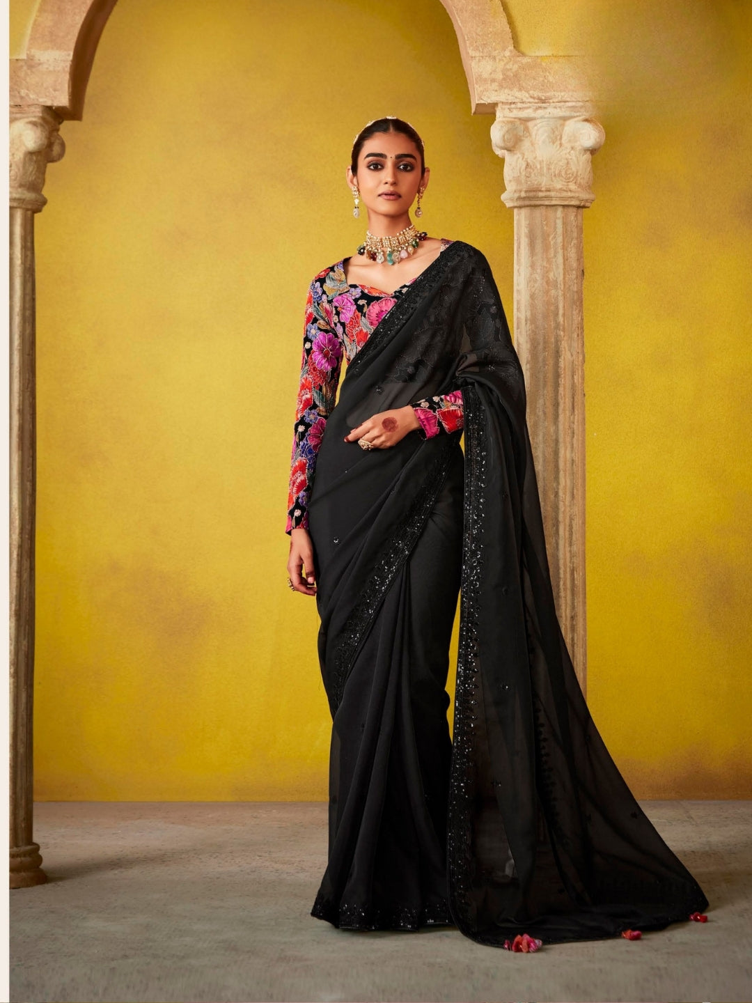 Black Designer Banarasi Saree