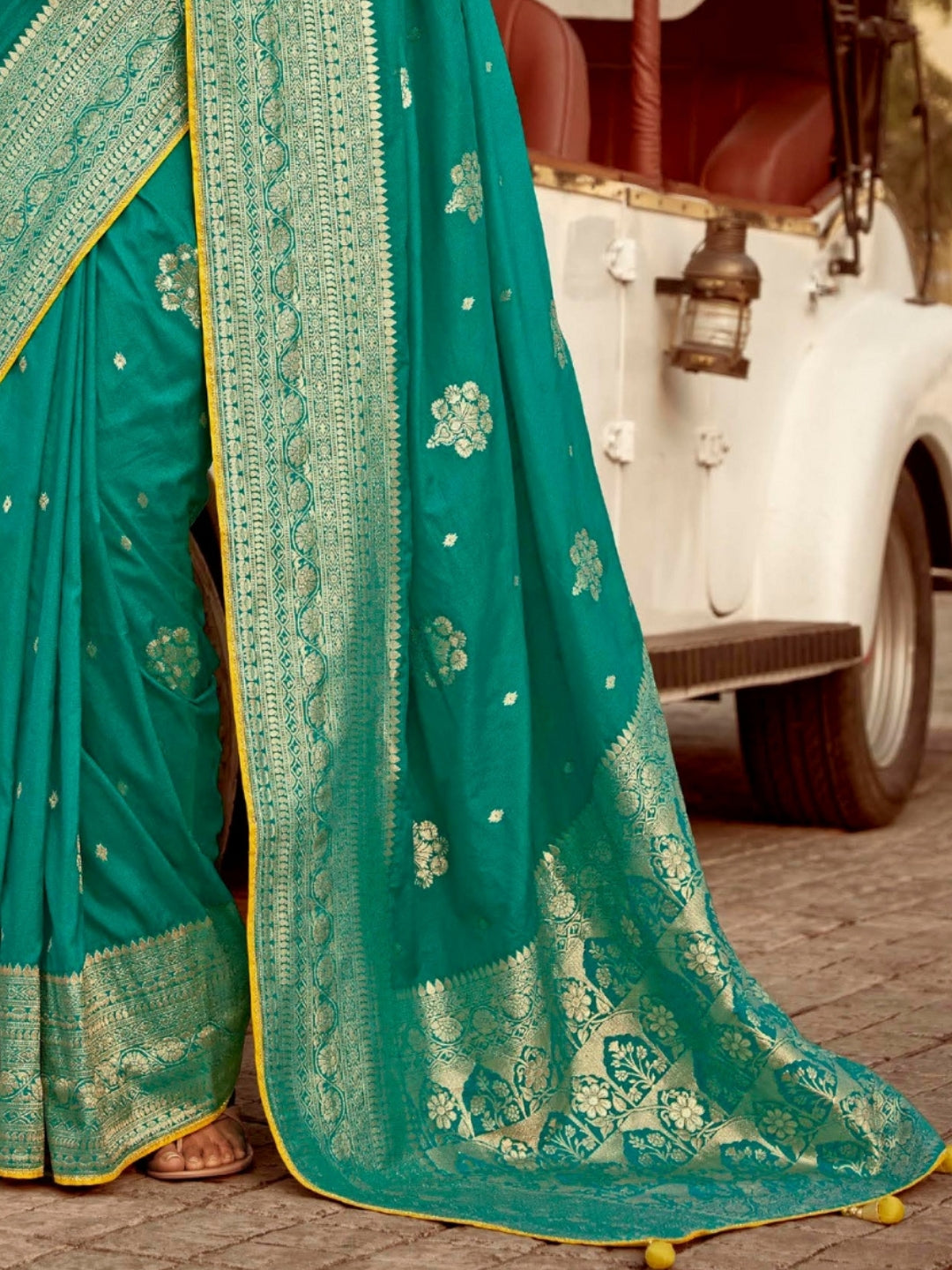 Royal Blue Khaddi Banarasi Saree