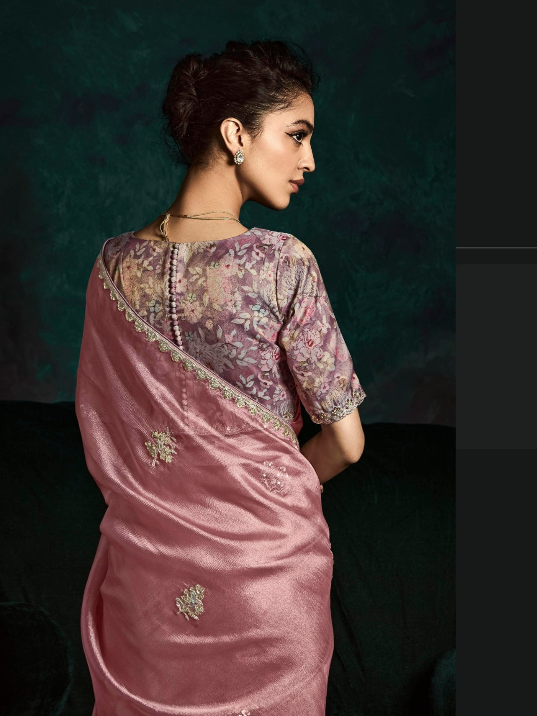 Magenta Pink Designer Ozganza Saree