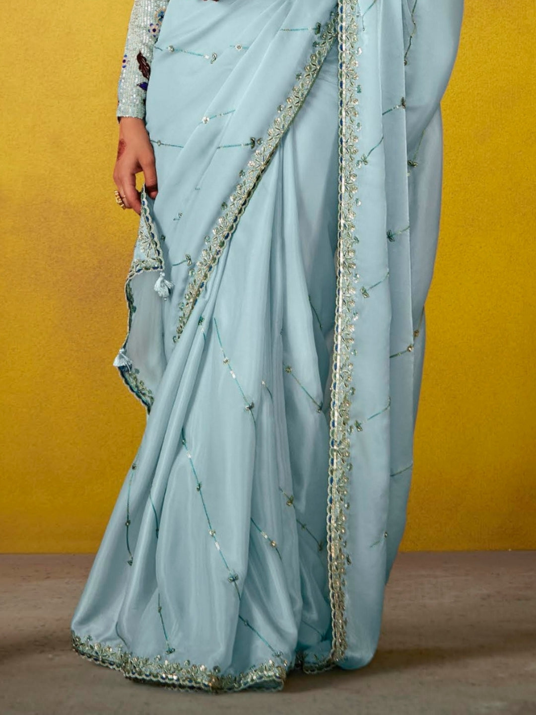 Blue Designer Banarasi Saree