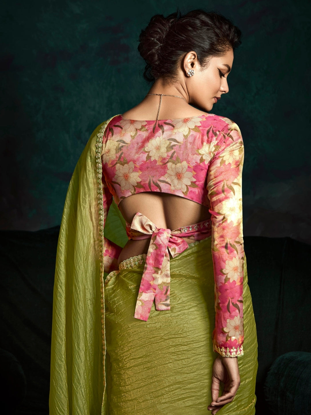 Green Designer Ozganza Saree