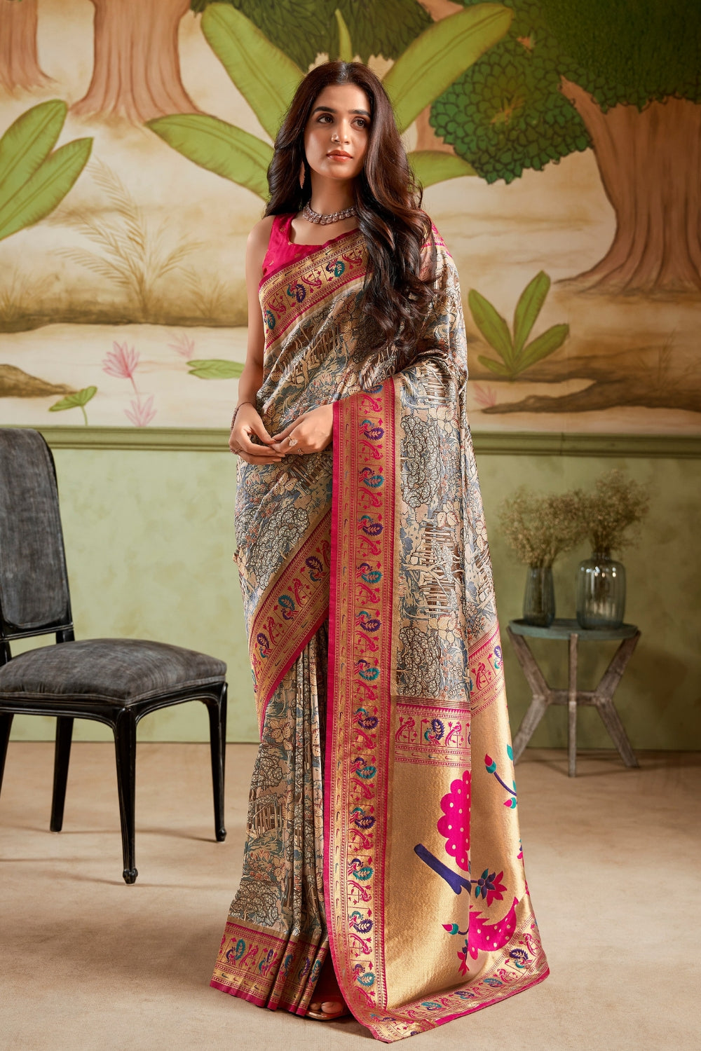 Buy Multicolour Paithani Silk Saree online-Nitaraa