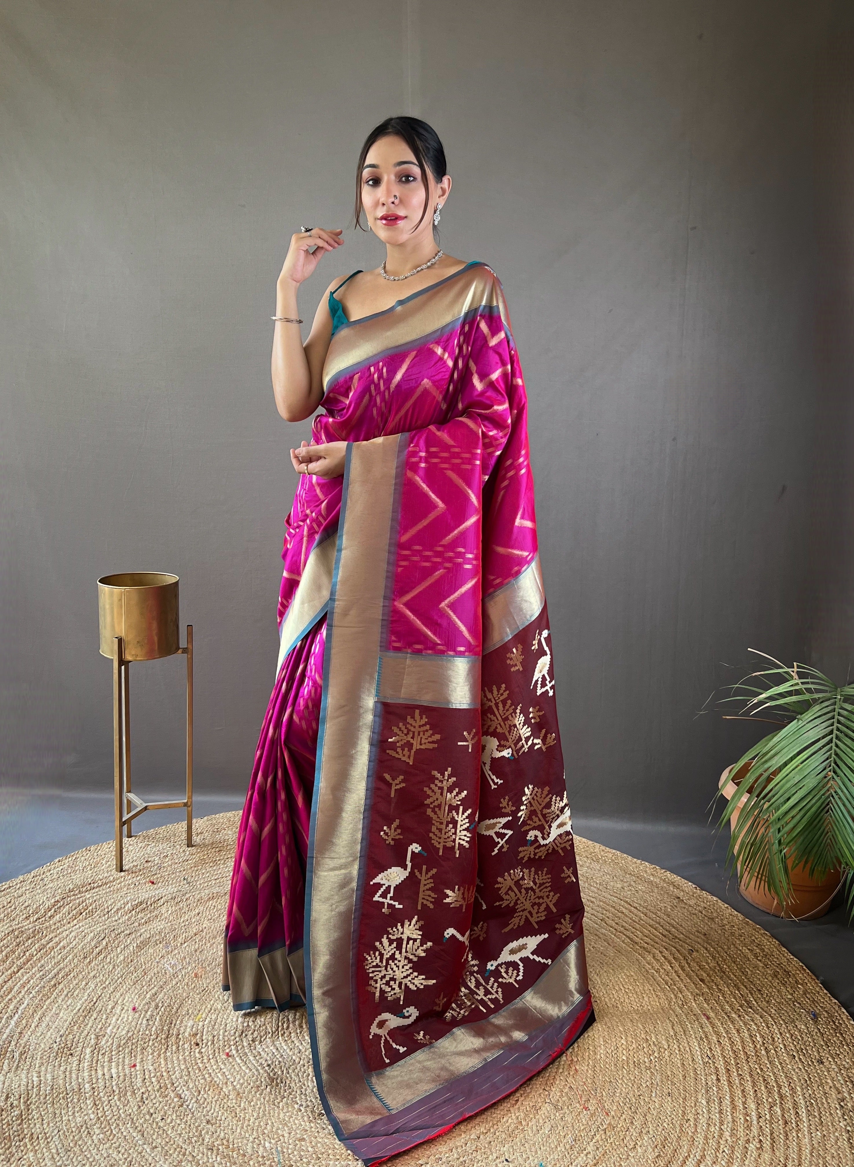 WINE Soft Silk SAREE