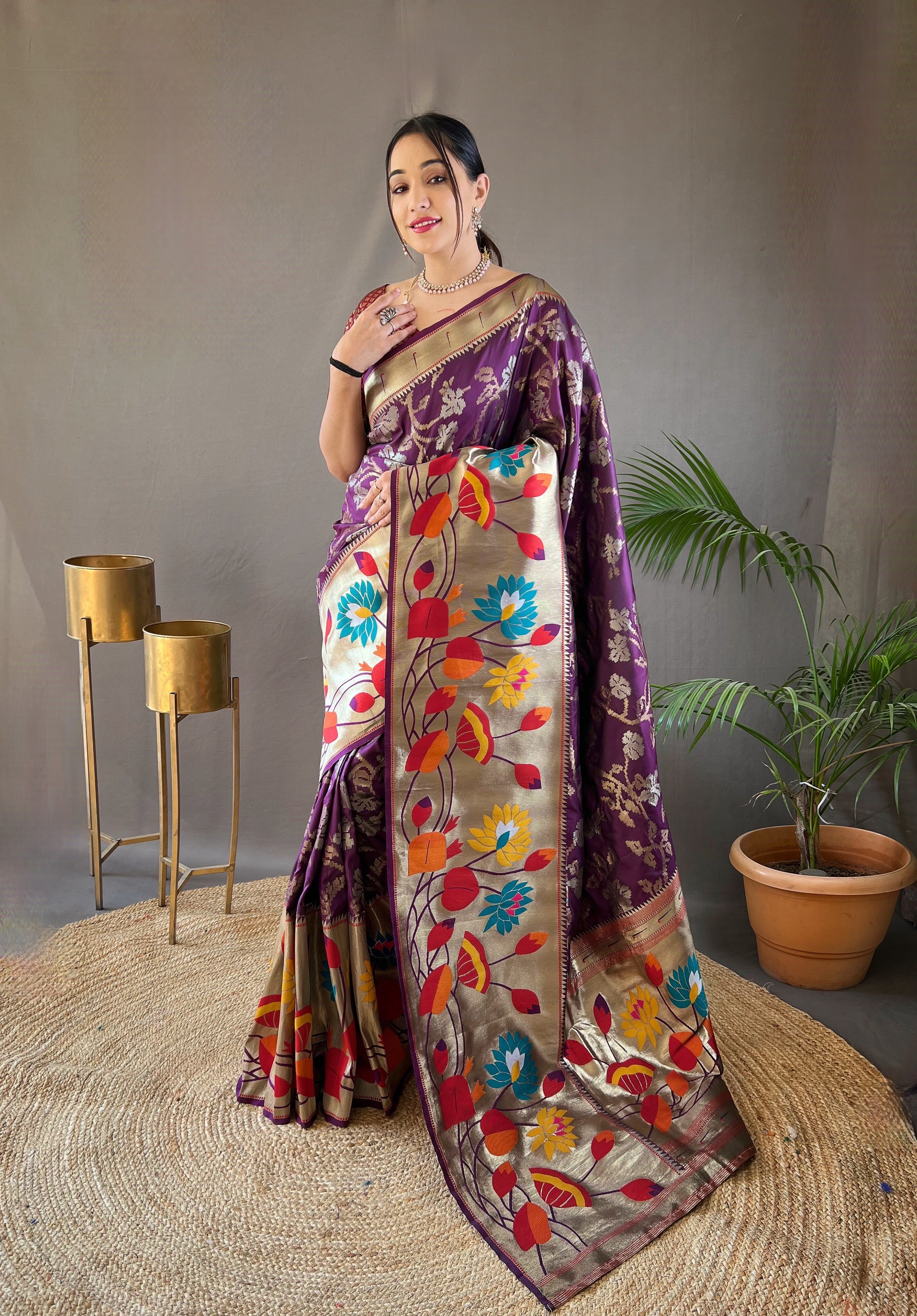 WINE Silk SAREE