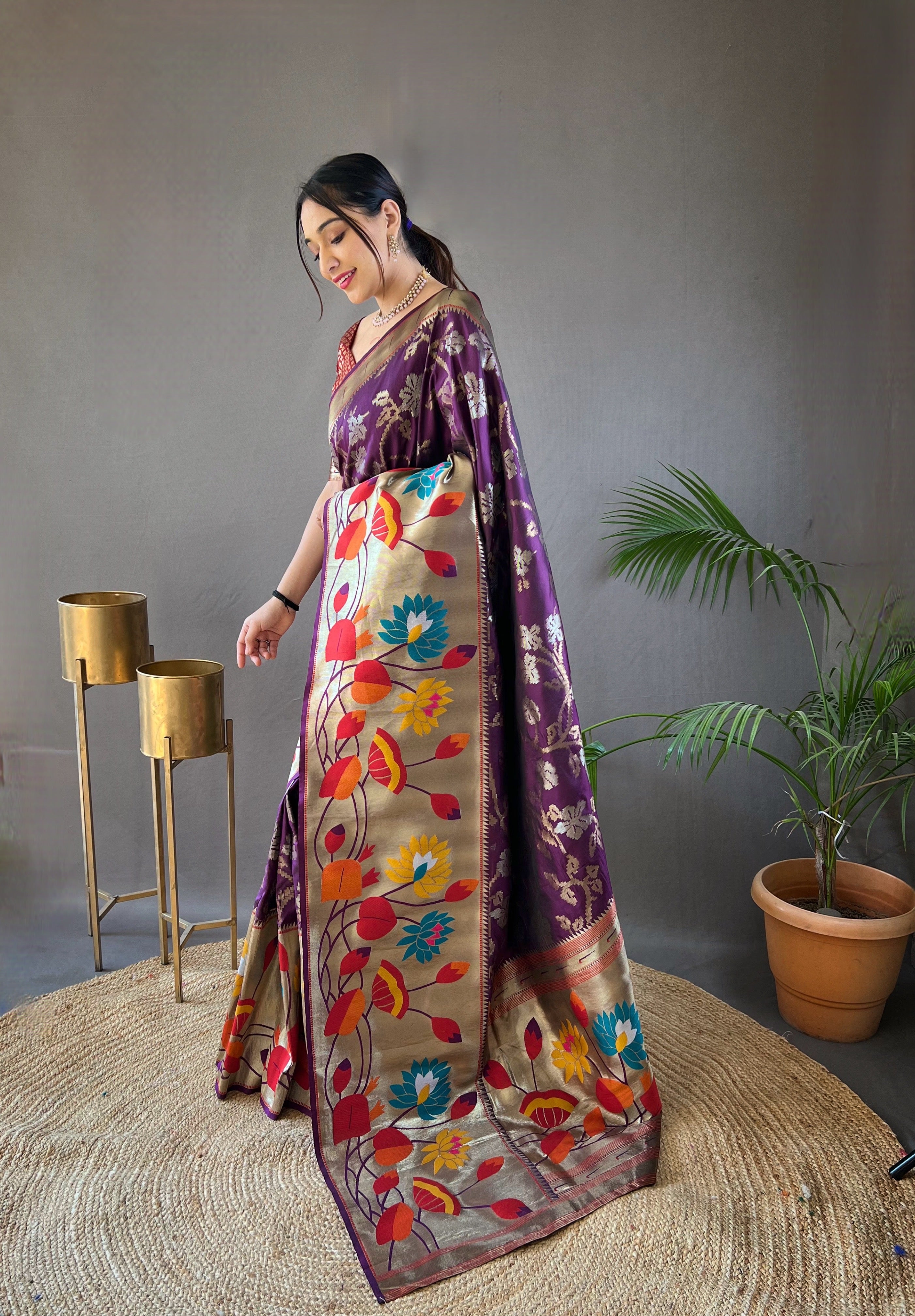 WINE Silk SAREE