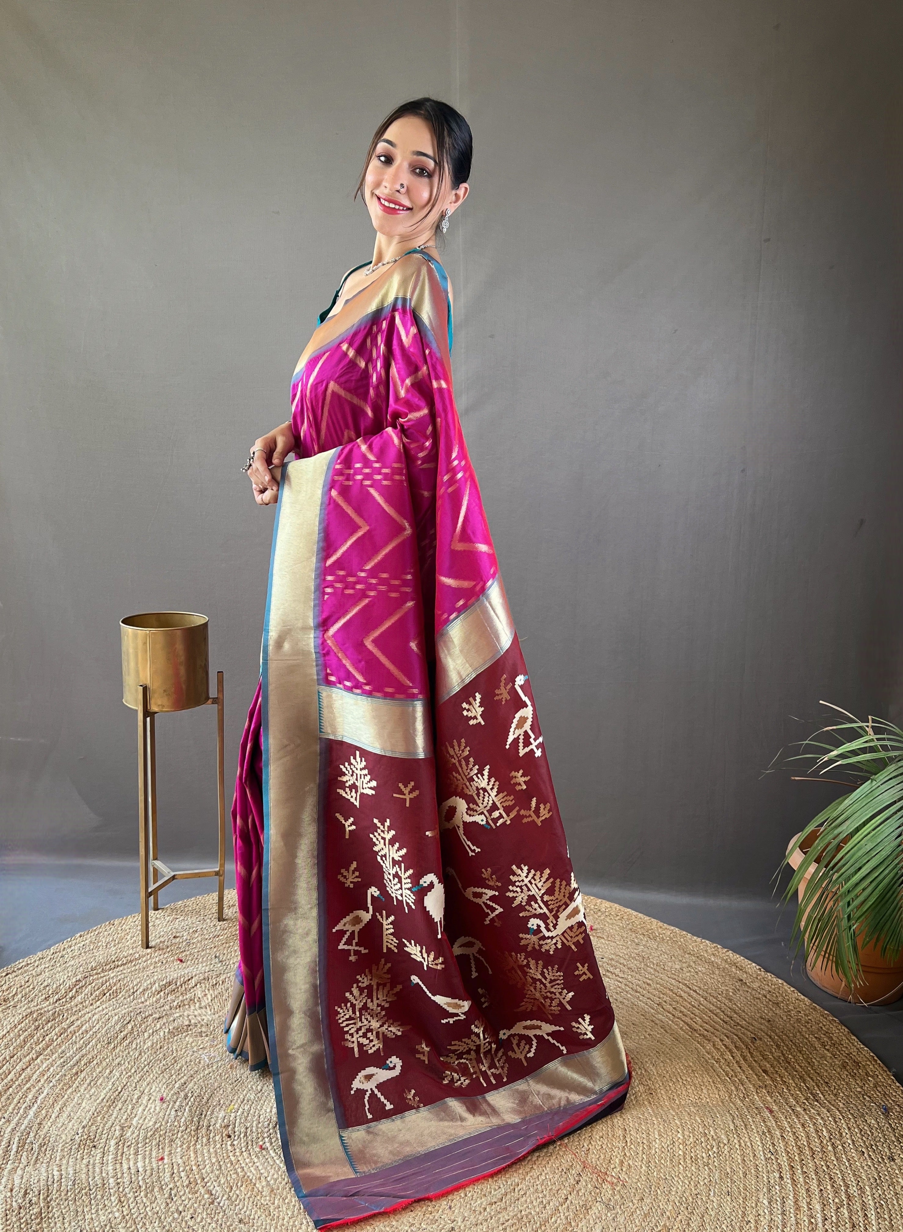 WINE Soft Silk SAREE