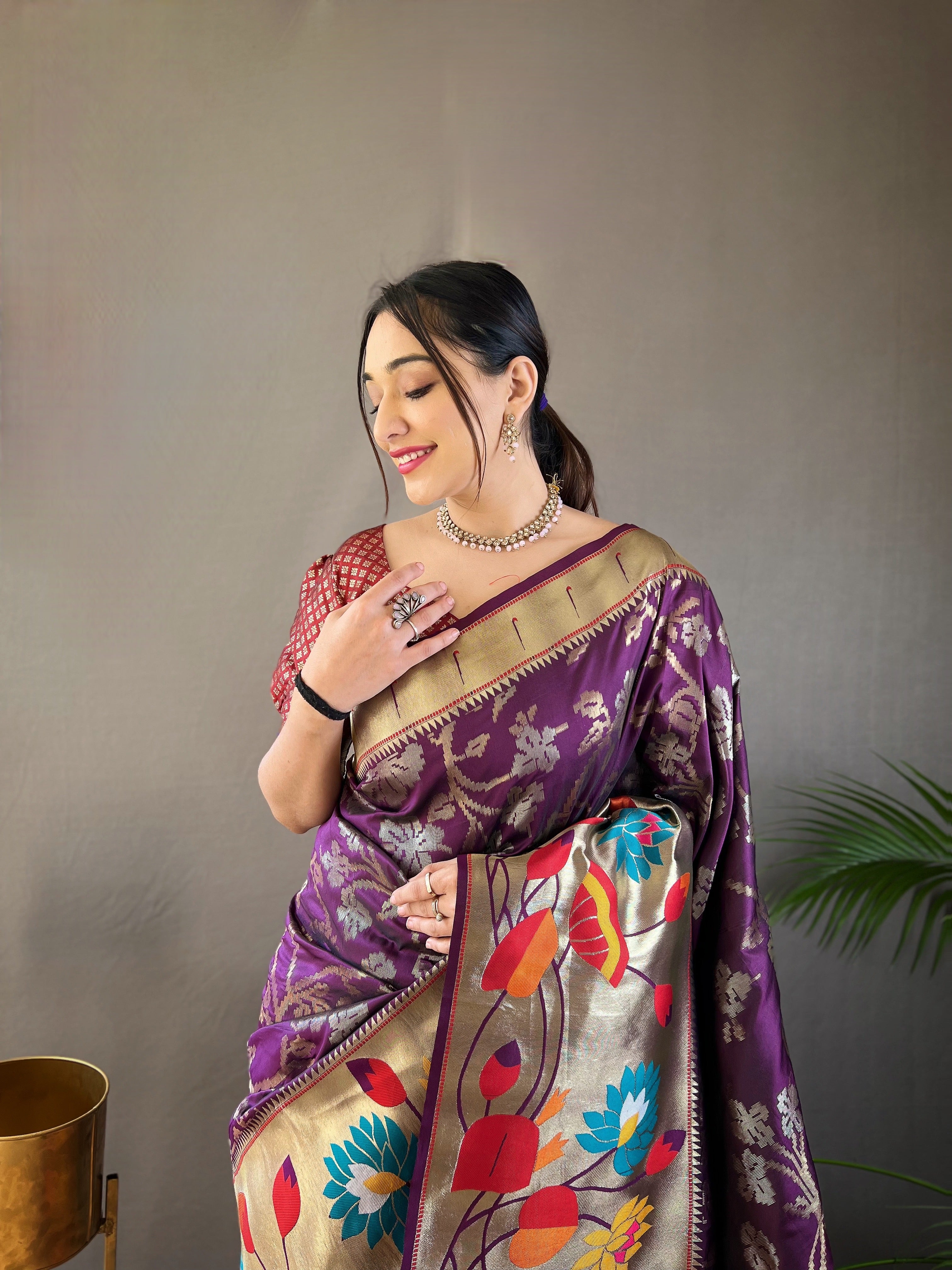 WINE Silk SAREE