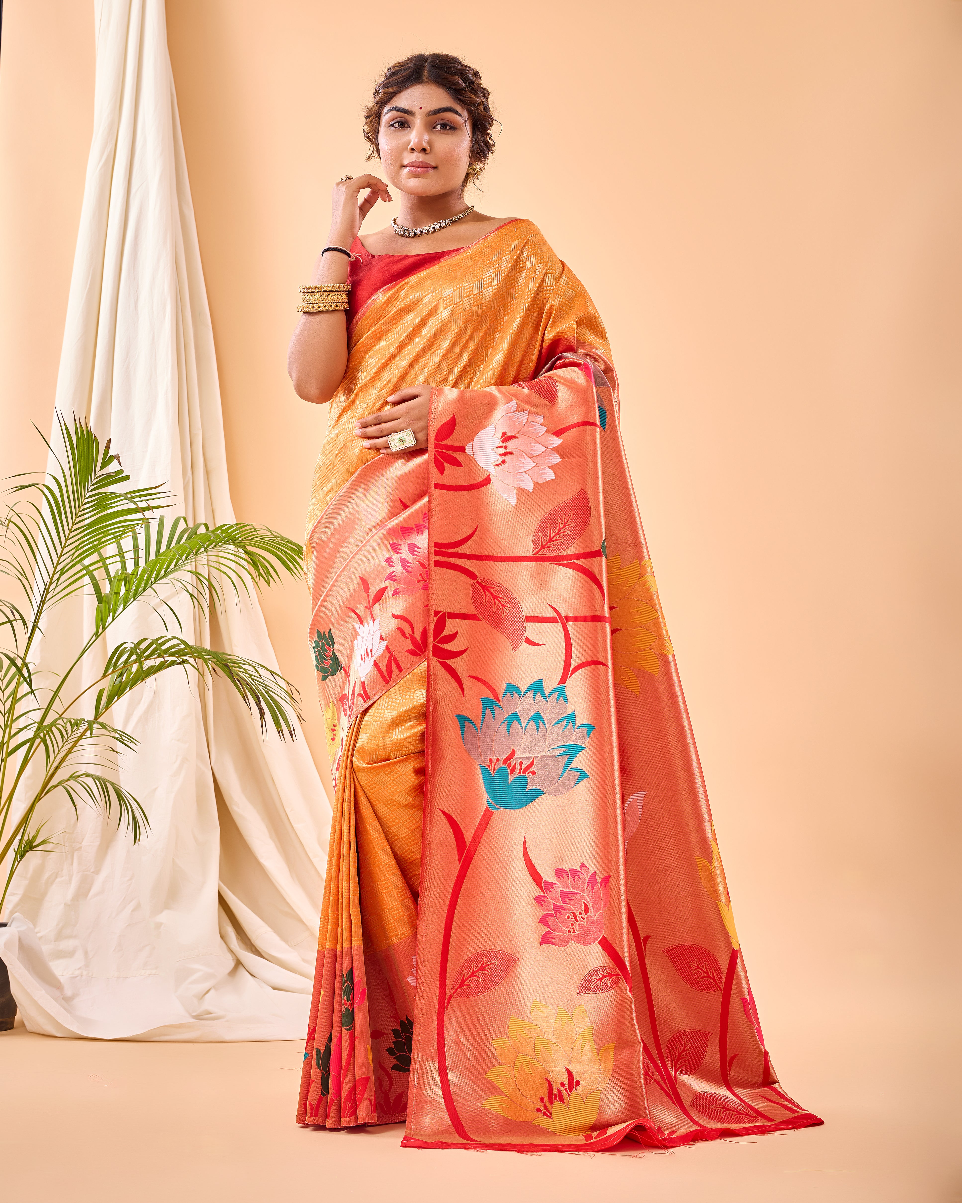 YELLOW Silk SAREE