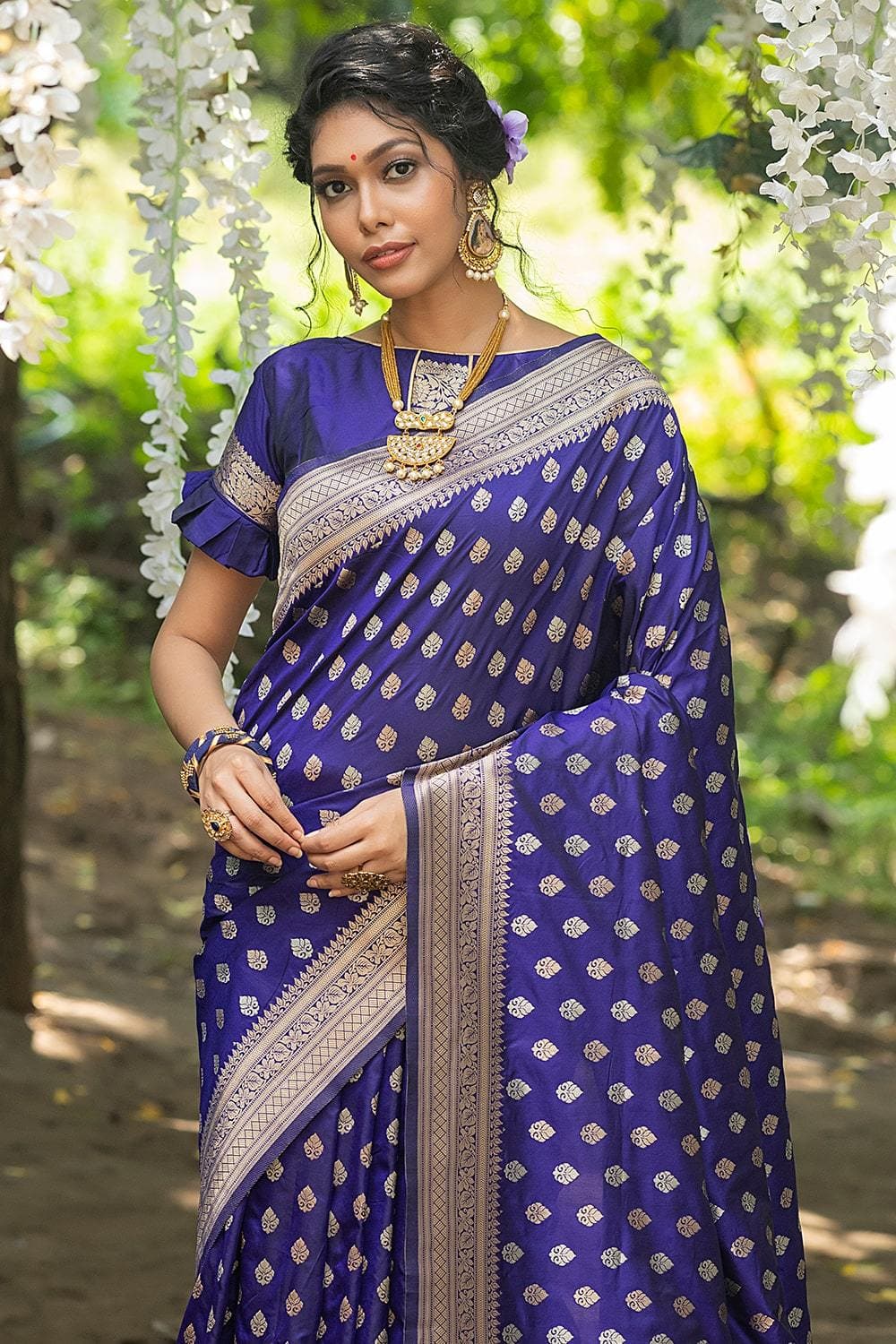 Buy Multicolor Silk Digital Printed Saree With Blouse Piece Nitaraa