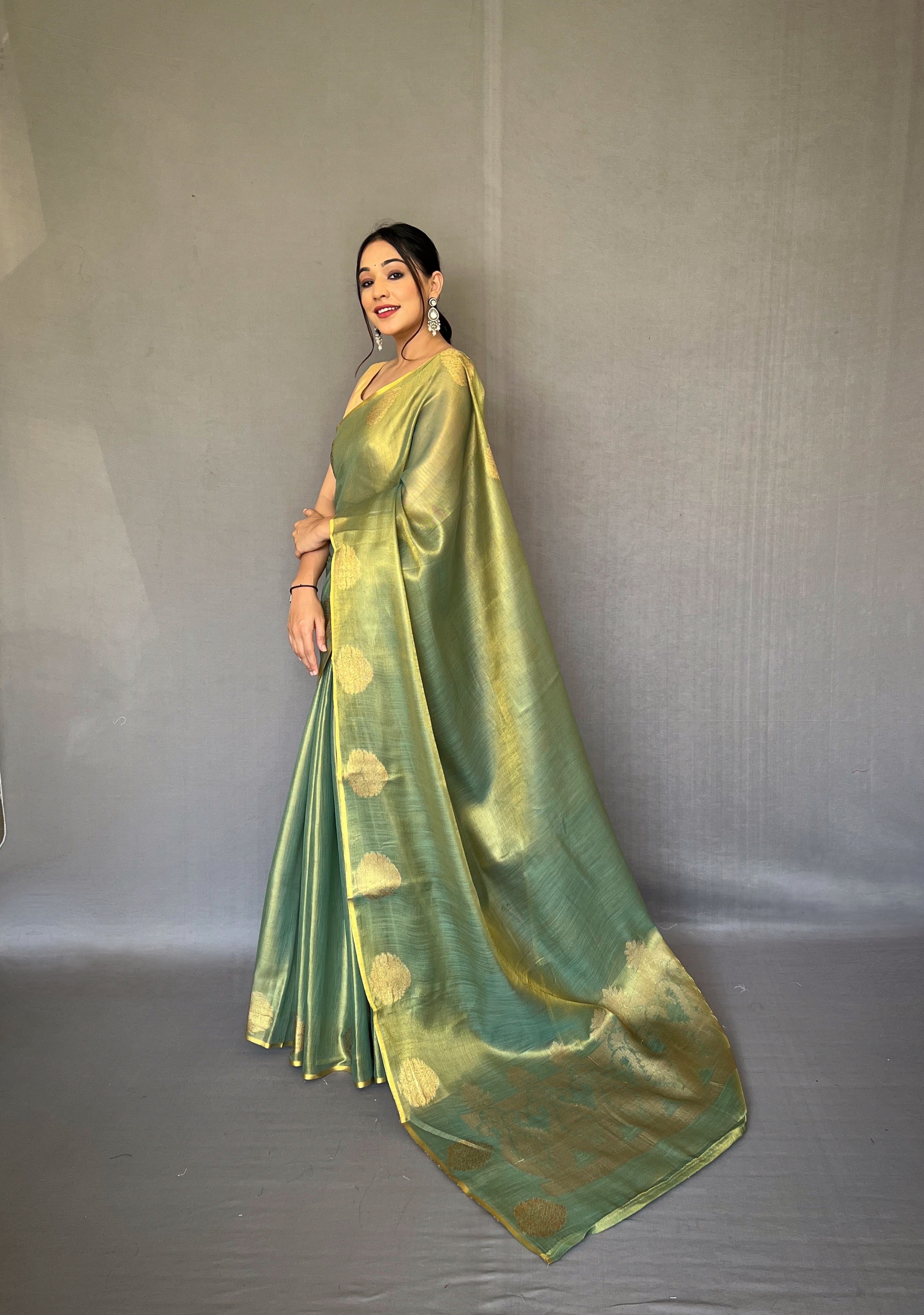 DARK GREEN Silk SAREE