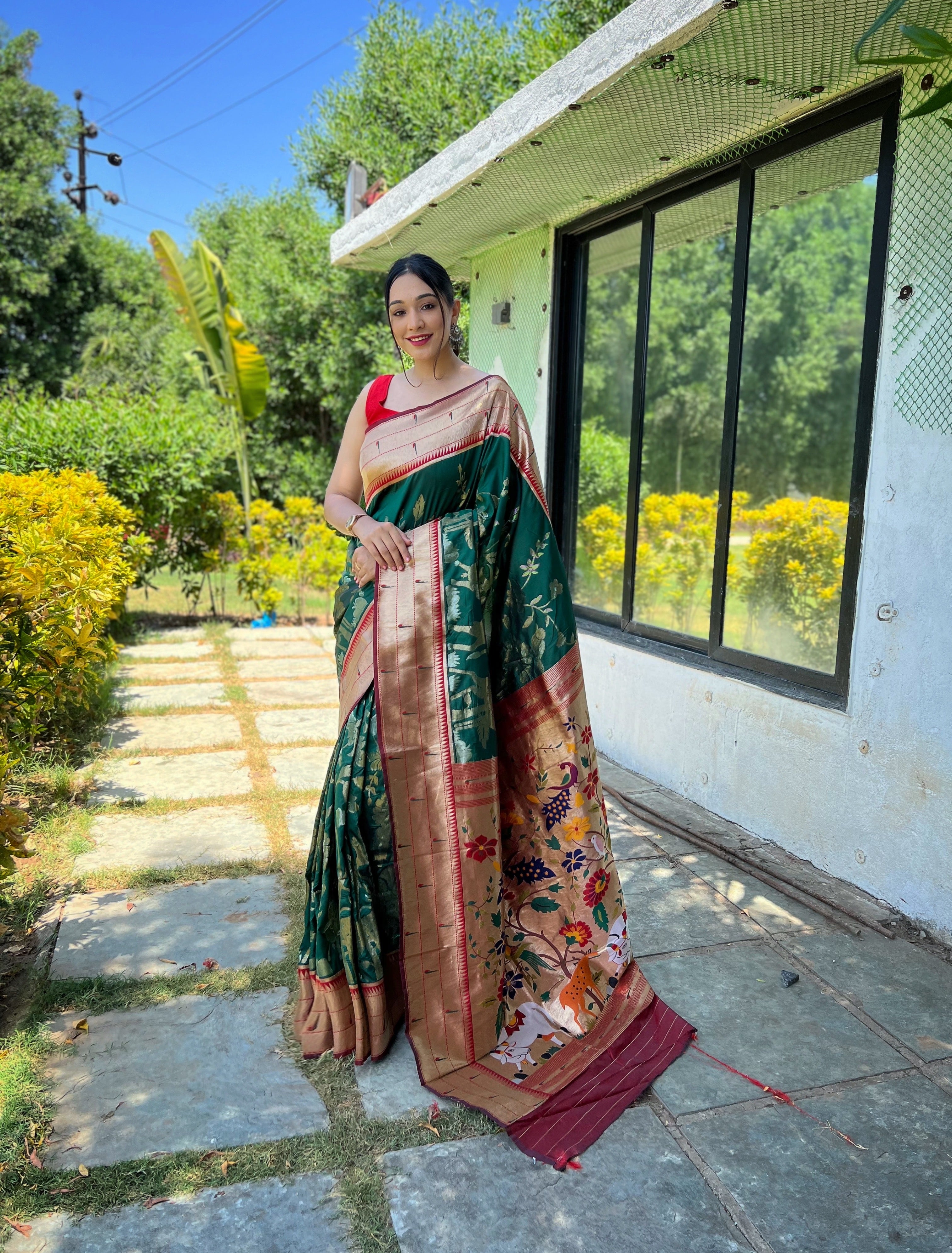 GREEN Silk SAREE