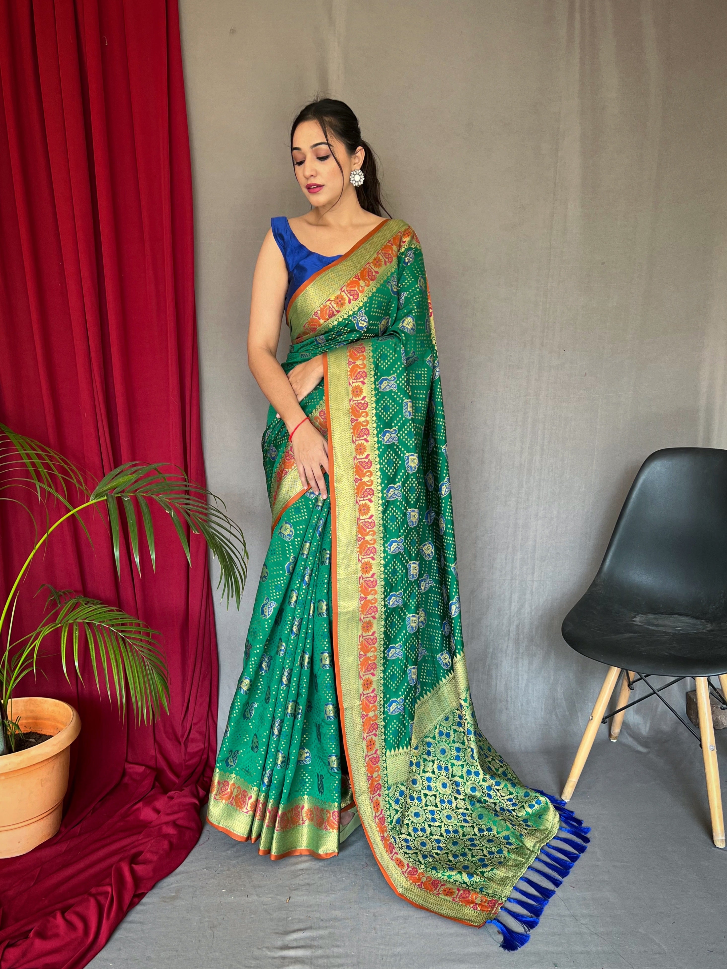 GREEN Silk SAREE