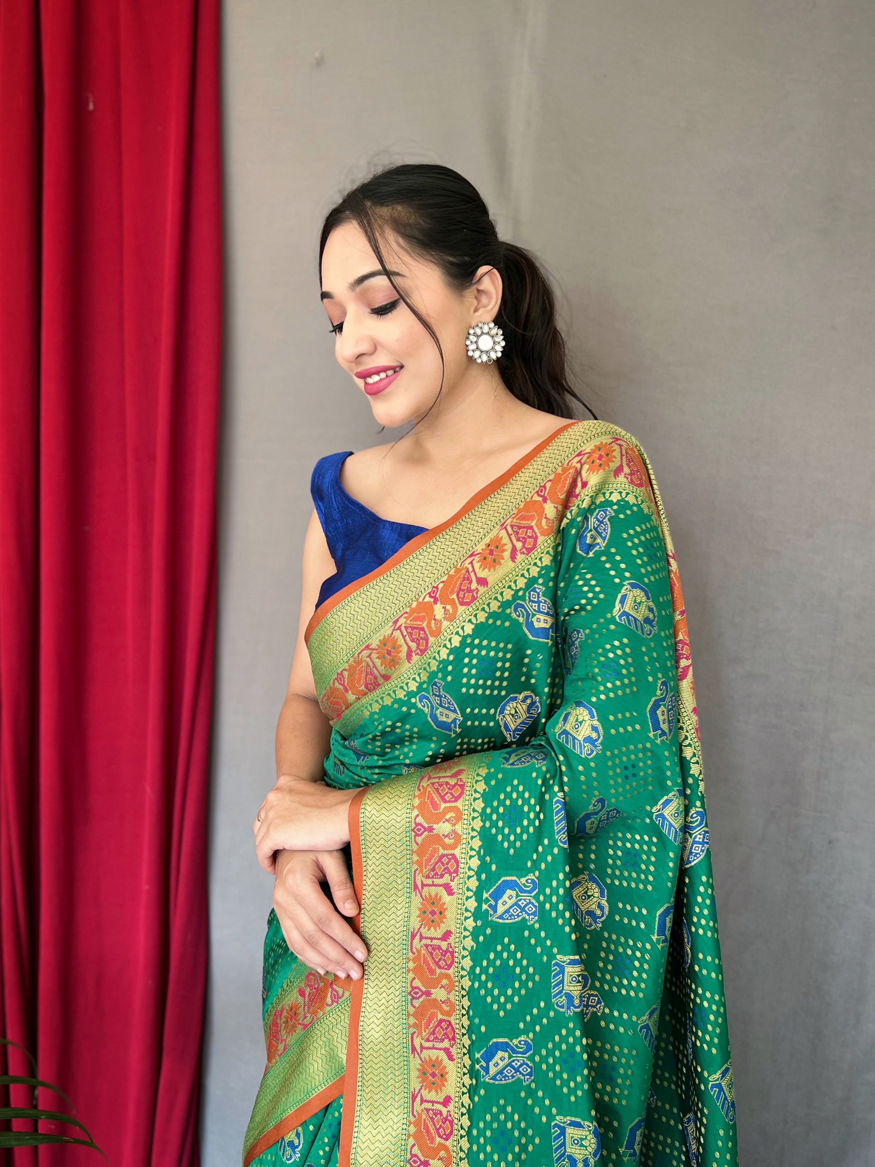 GREEN Silk SAREE