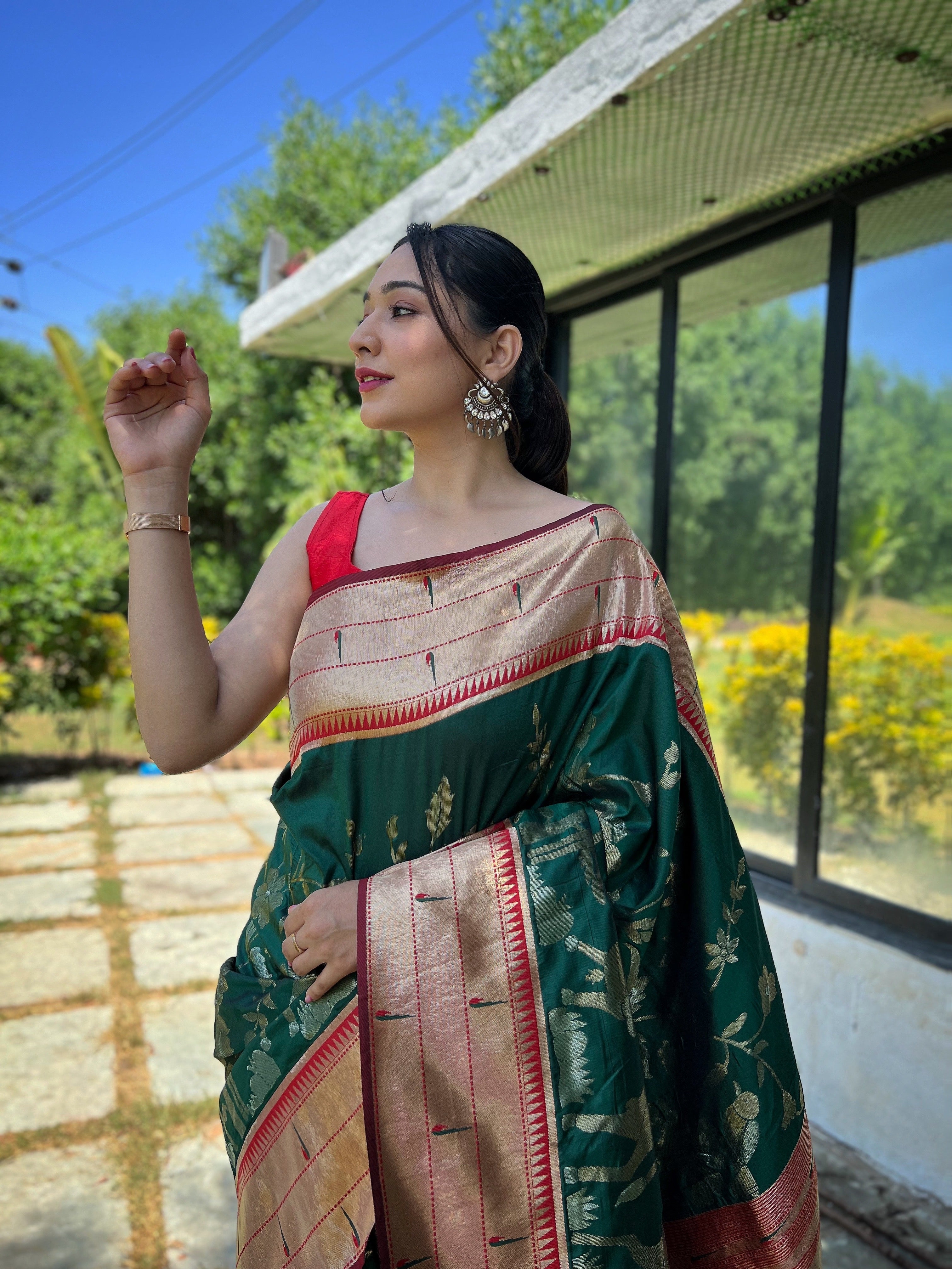 GREEN Silk SAREE