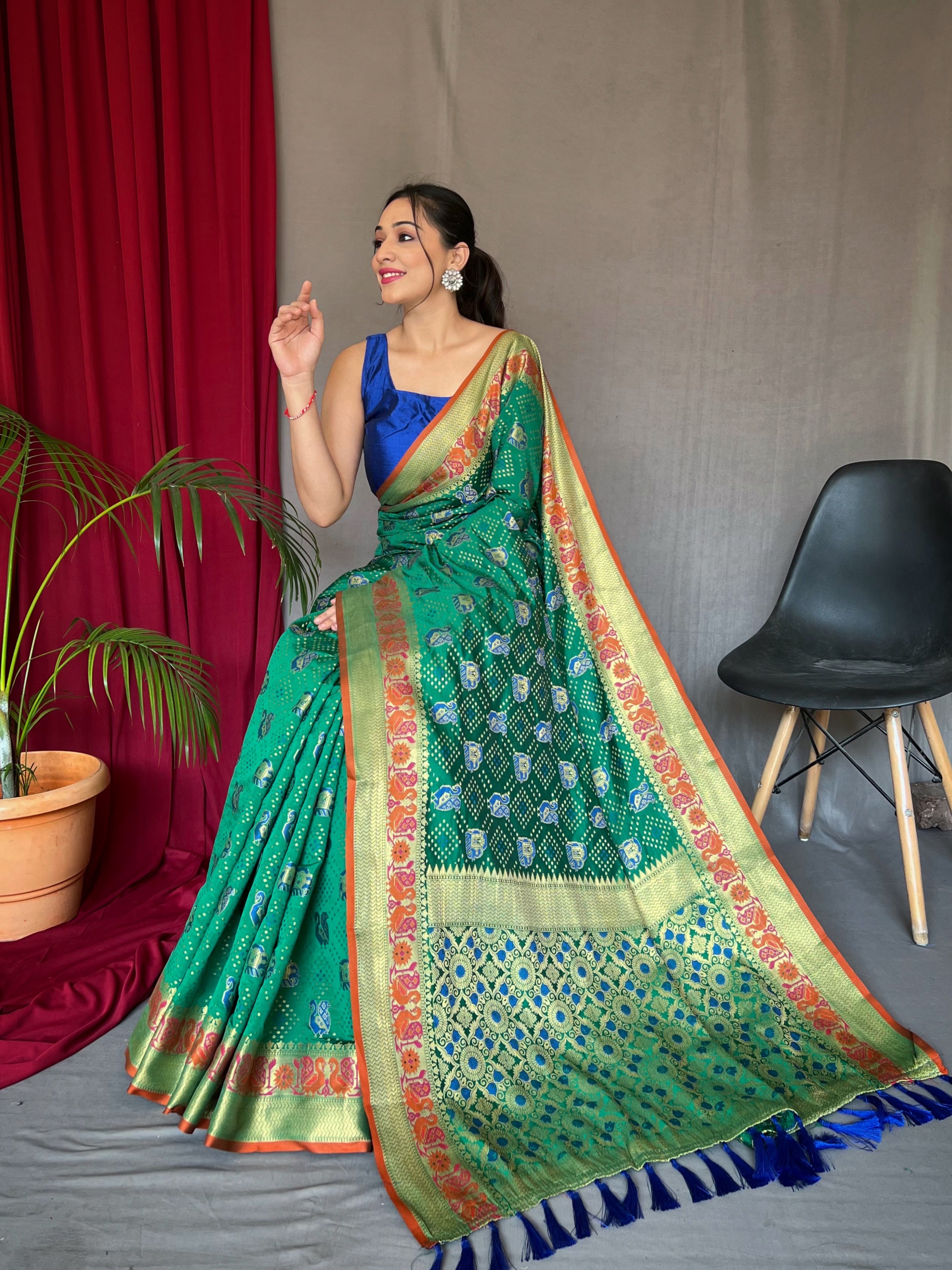 GREEN Silk SAREE