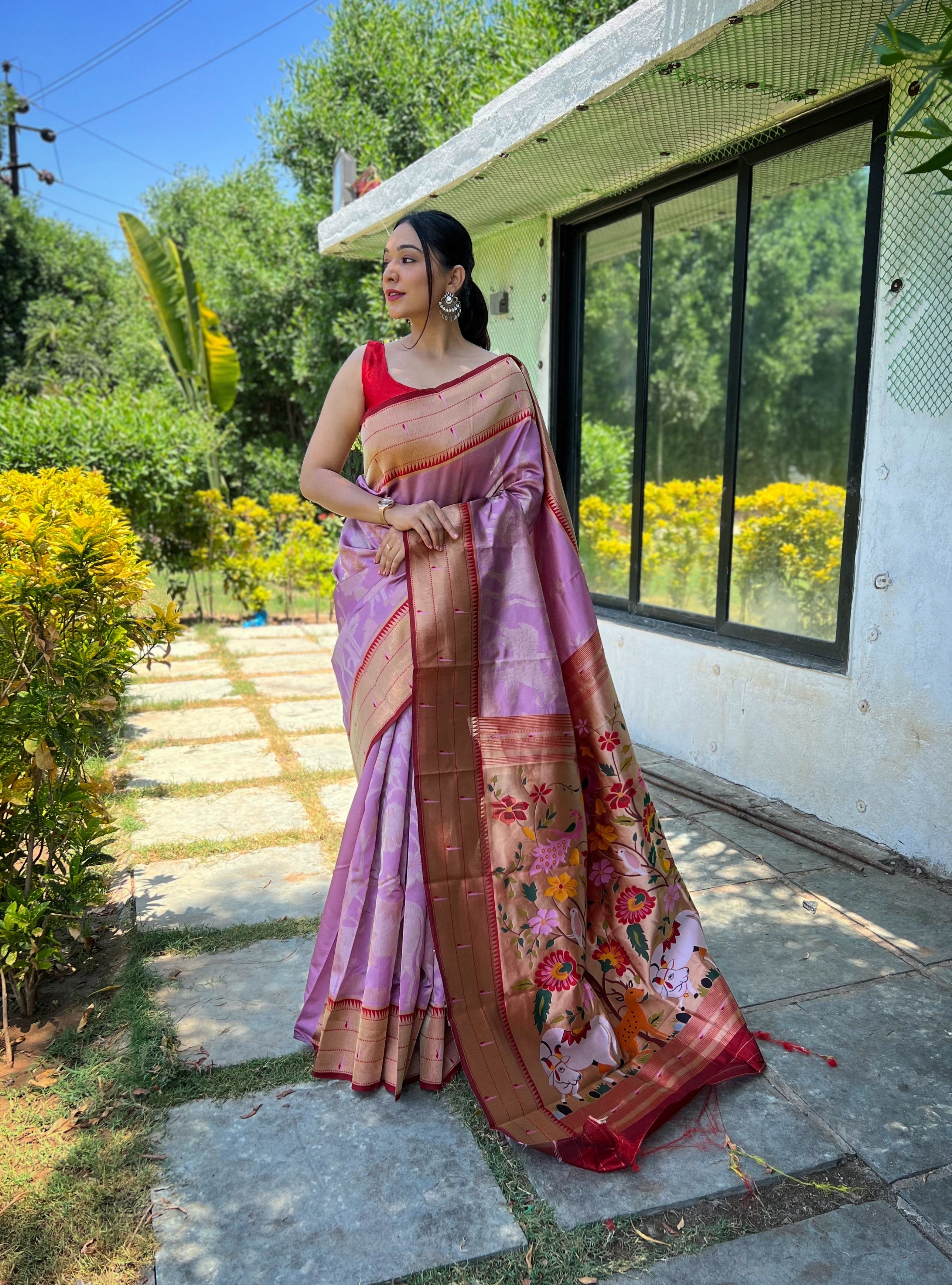 LAVENDER Silk SAREE