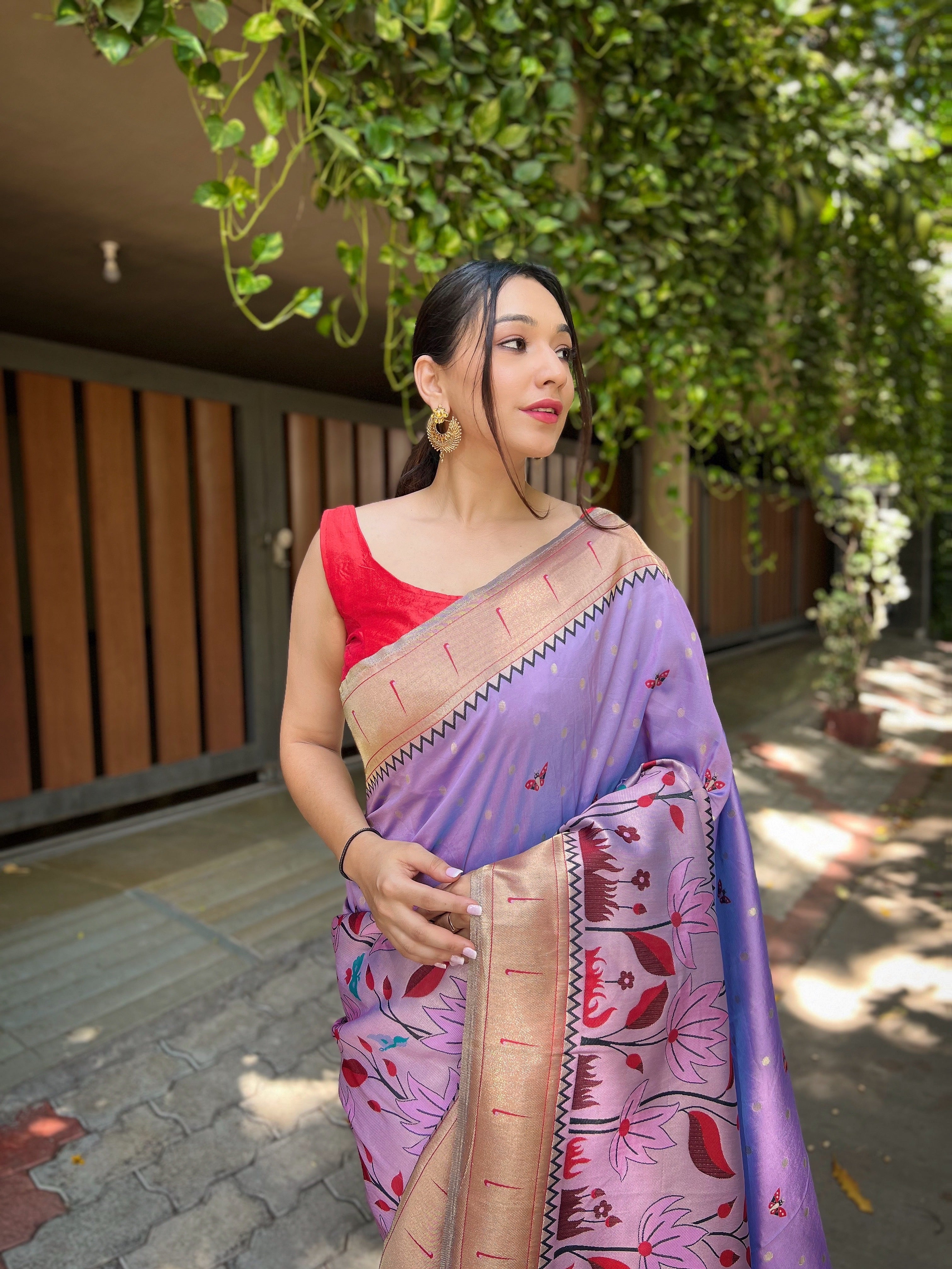 LAVENDER Silk SAREE