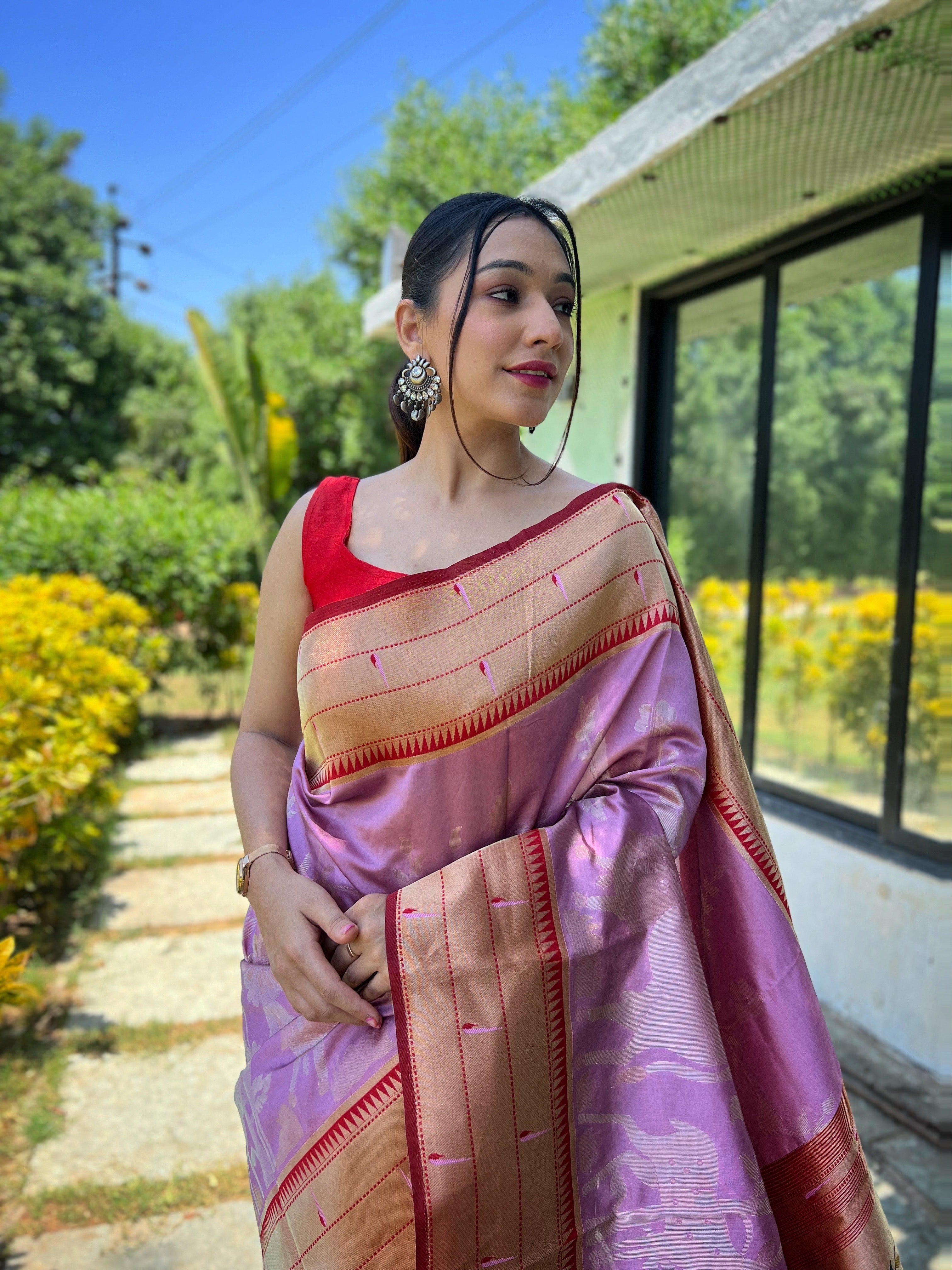 LAVENDER Silk SAREE