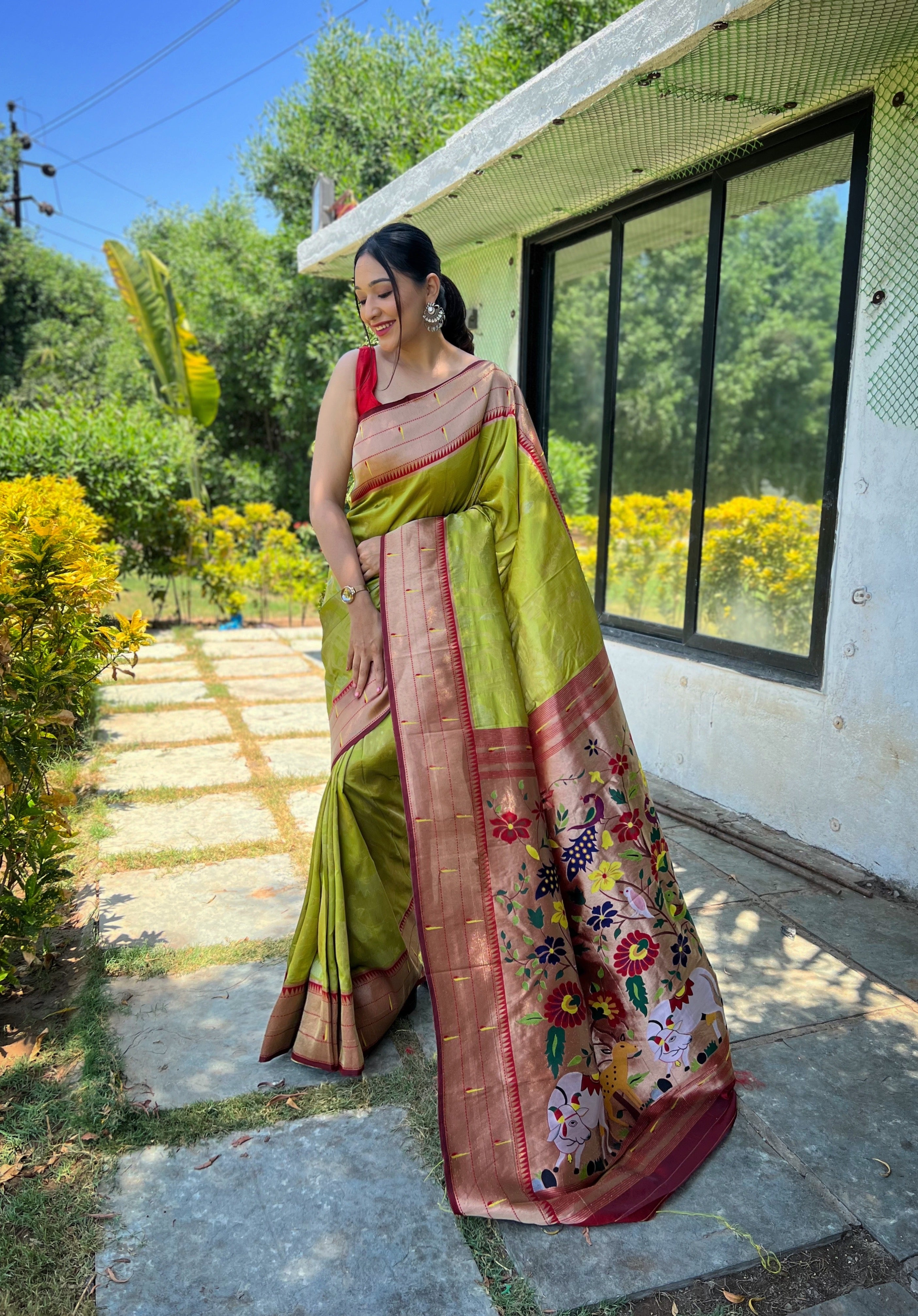 PISTA Silk SAREE