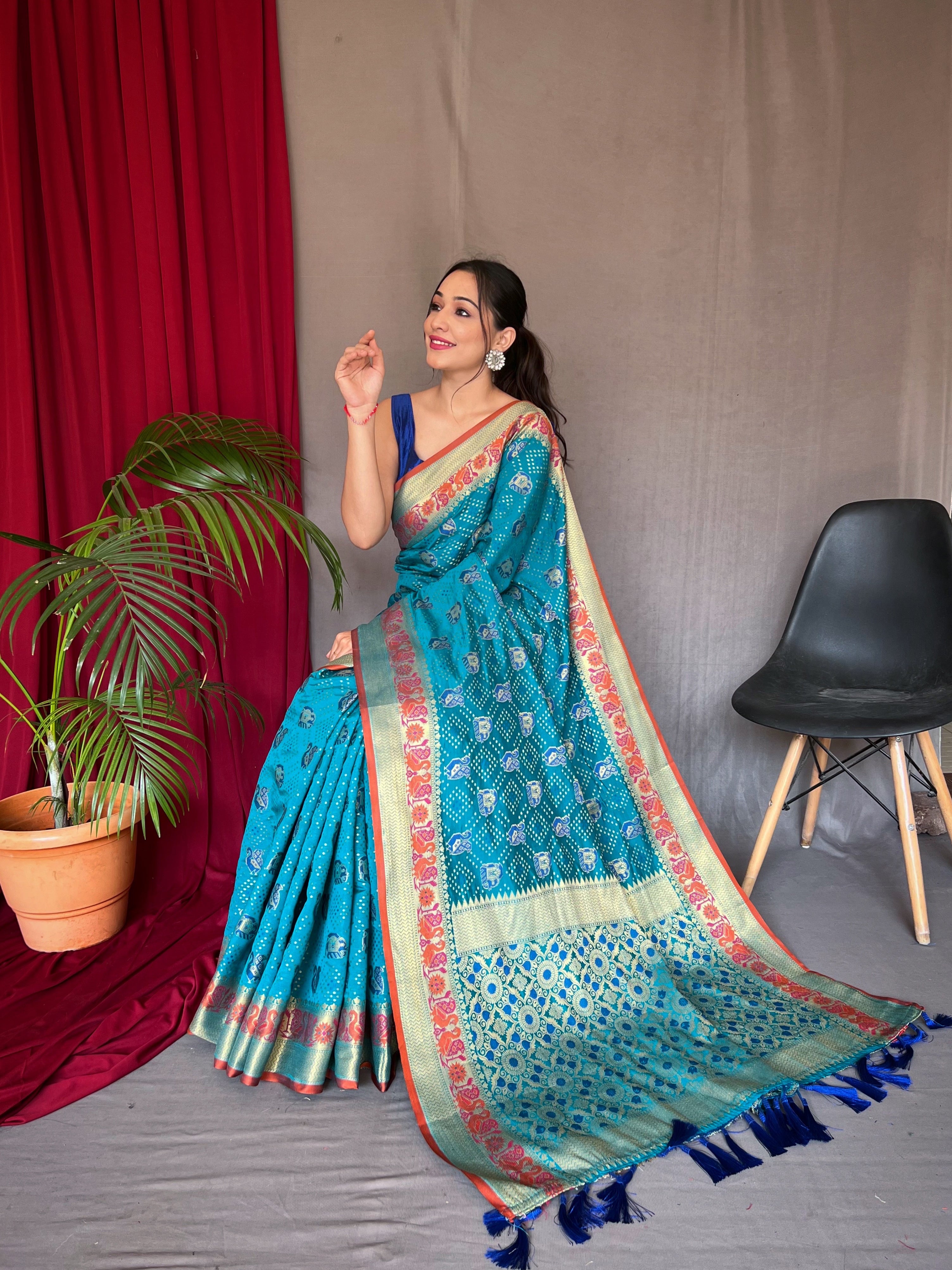 RAMA SKY Silk SAREE