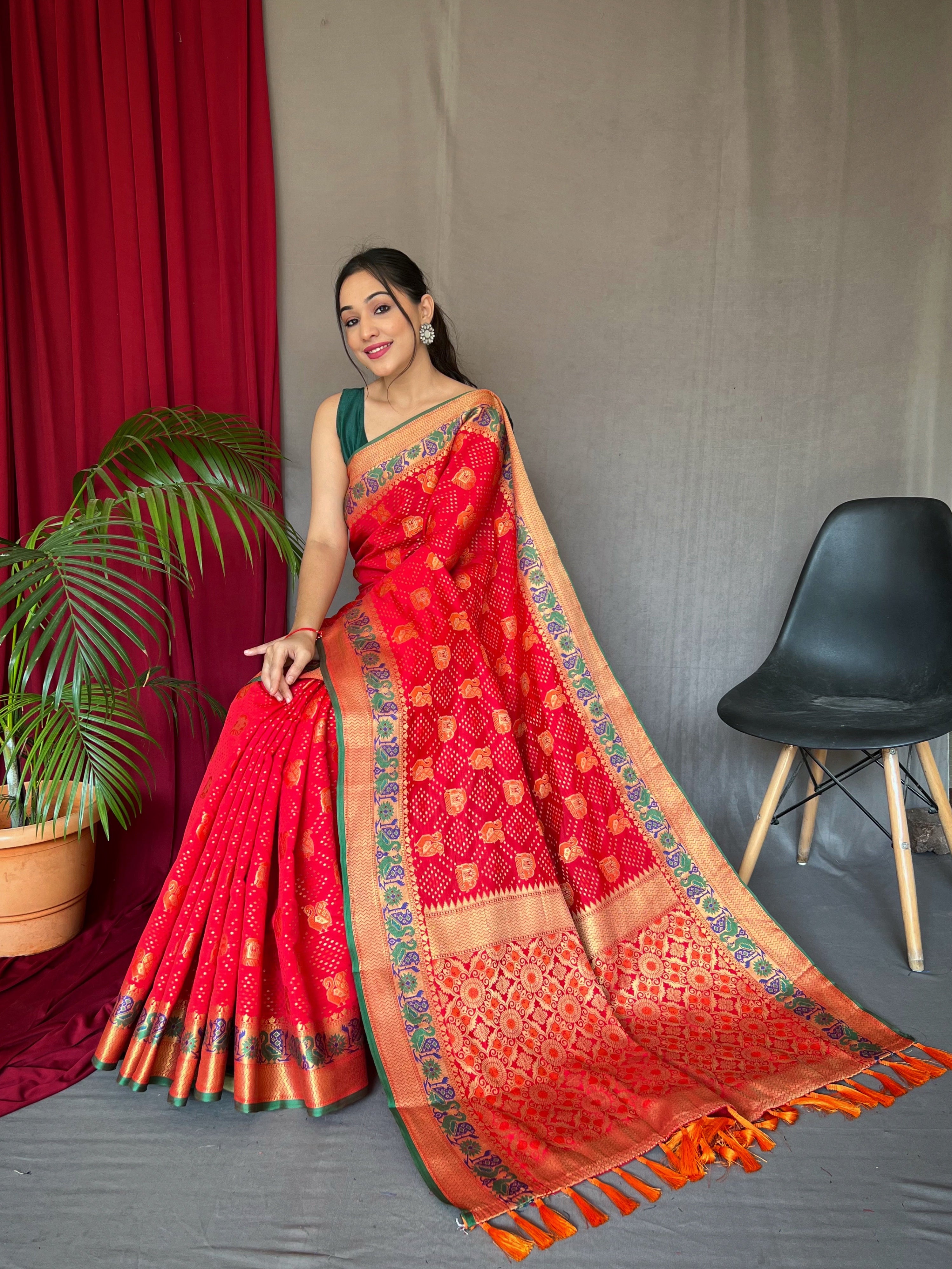 RED Silk SAREE