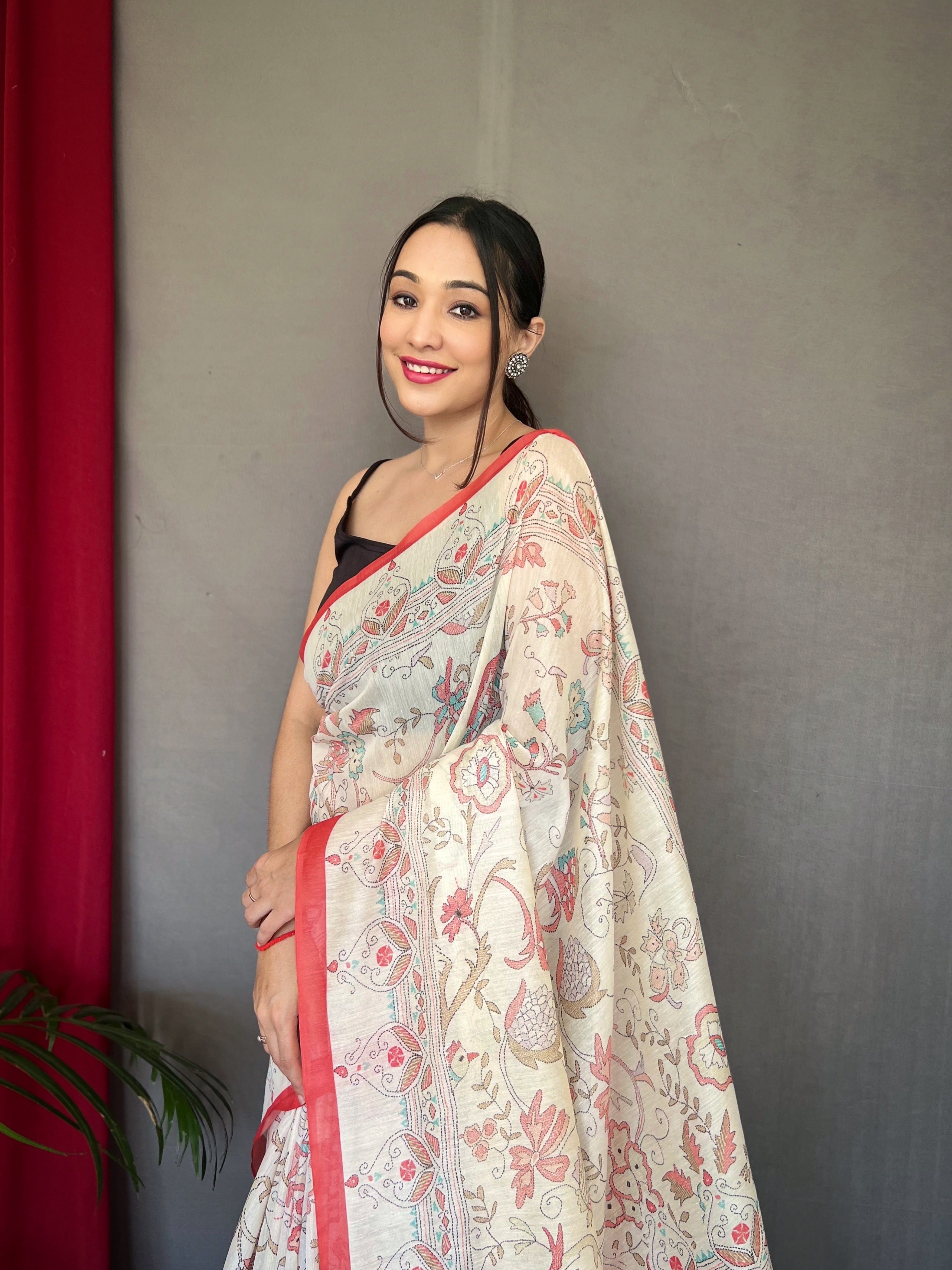 RED Cotton SAREE