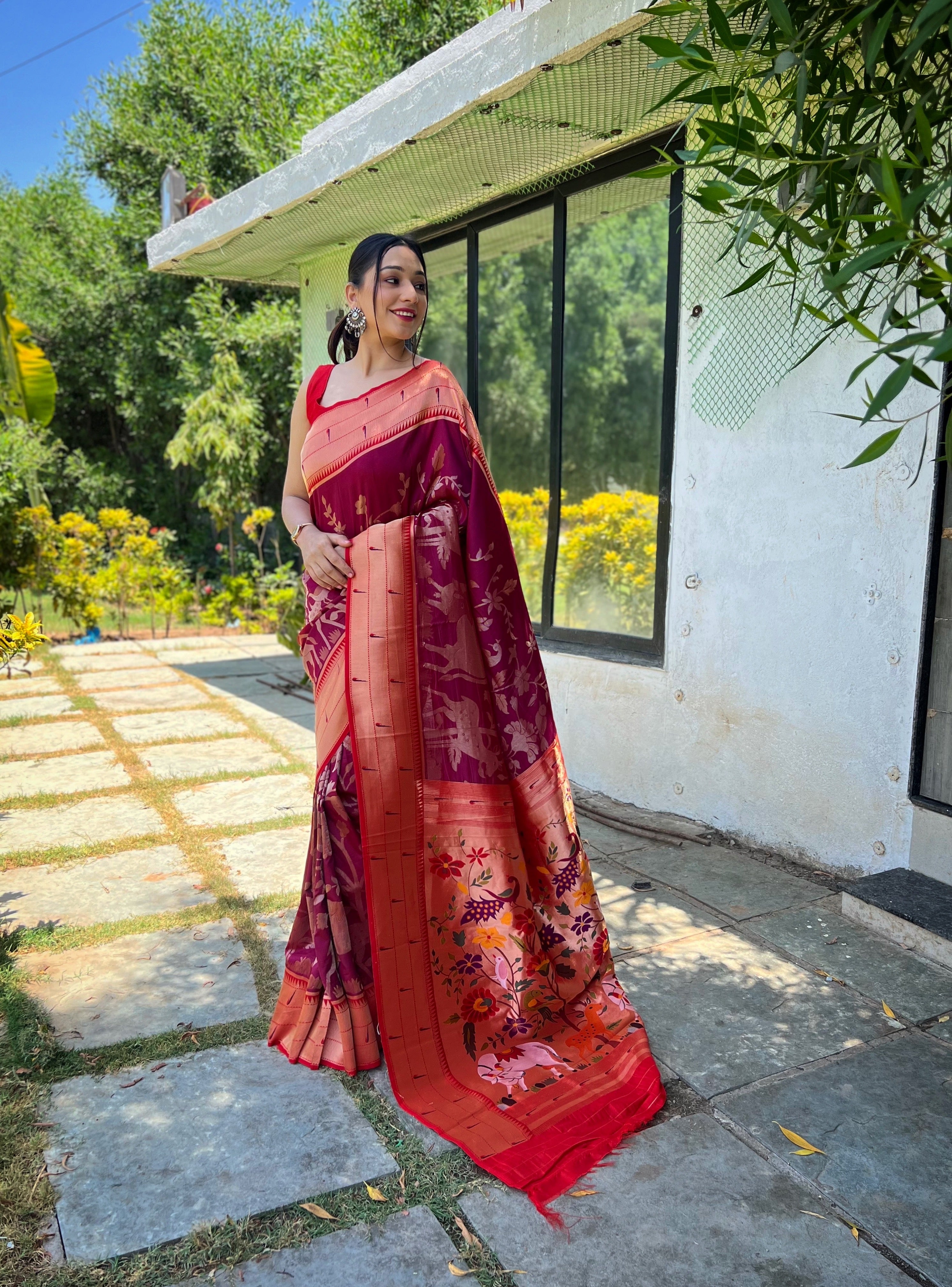 WINE Silk SAREE